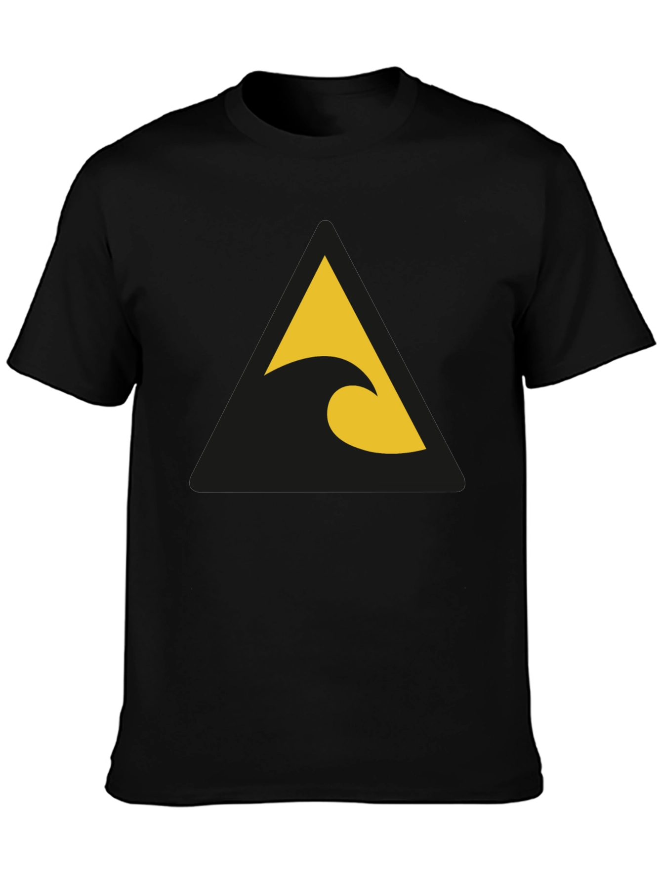 Triangle Wave Graphic Black Tee