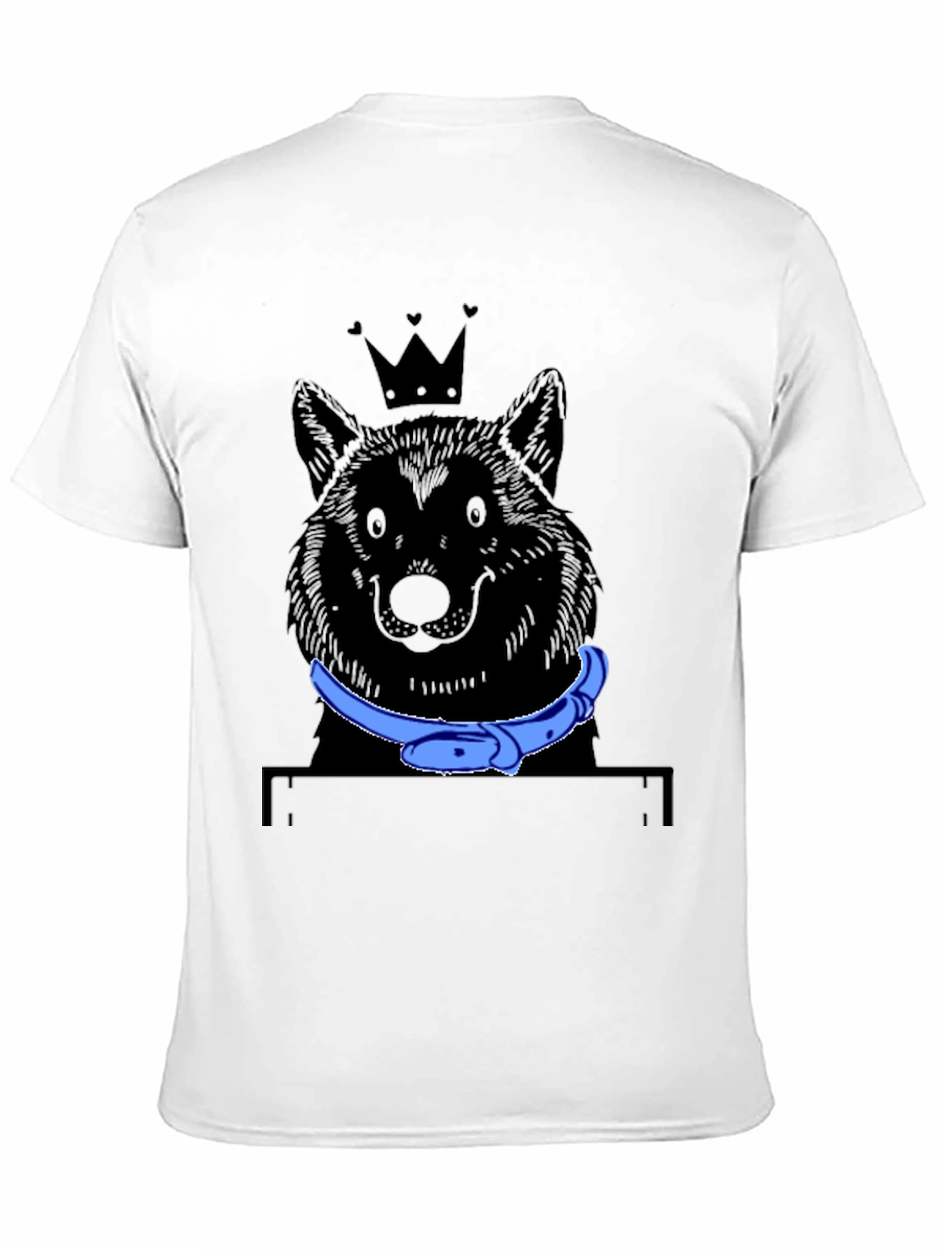 King Wolf Graphic Tee - Black Cotton T-Shirt