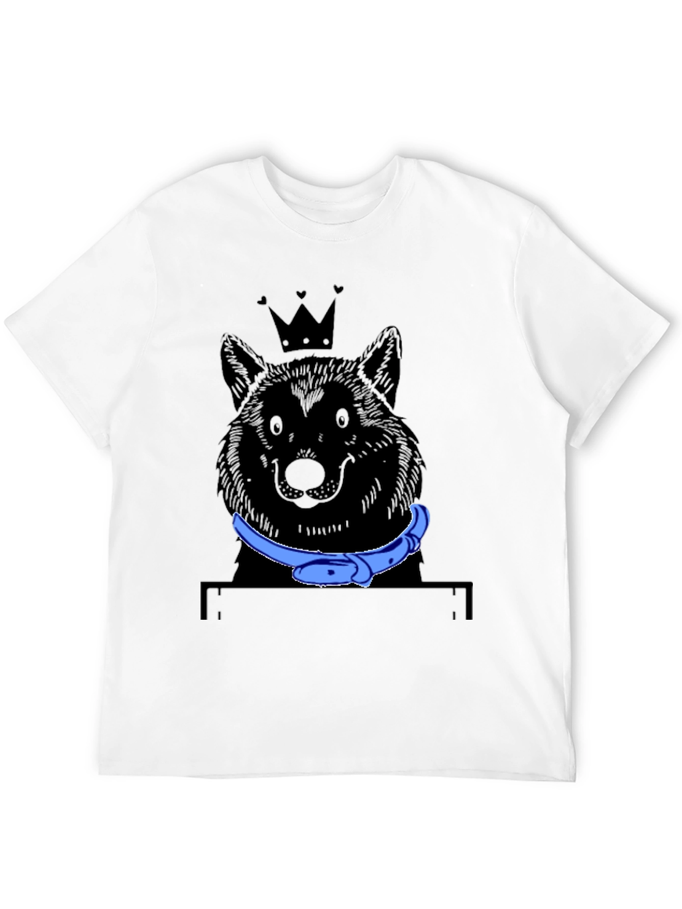 King Wolf Graphic Tee - Black Cotton T-Shirt