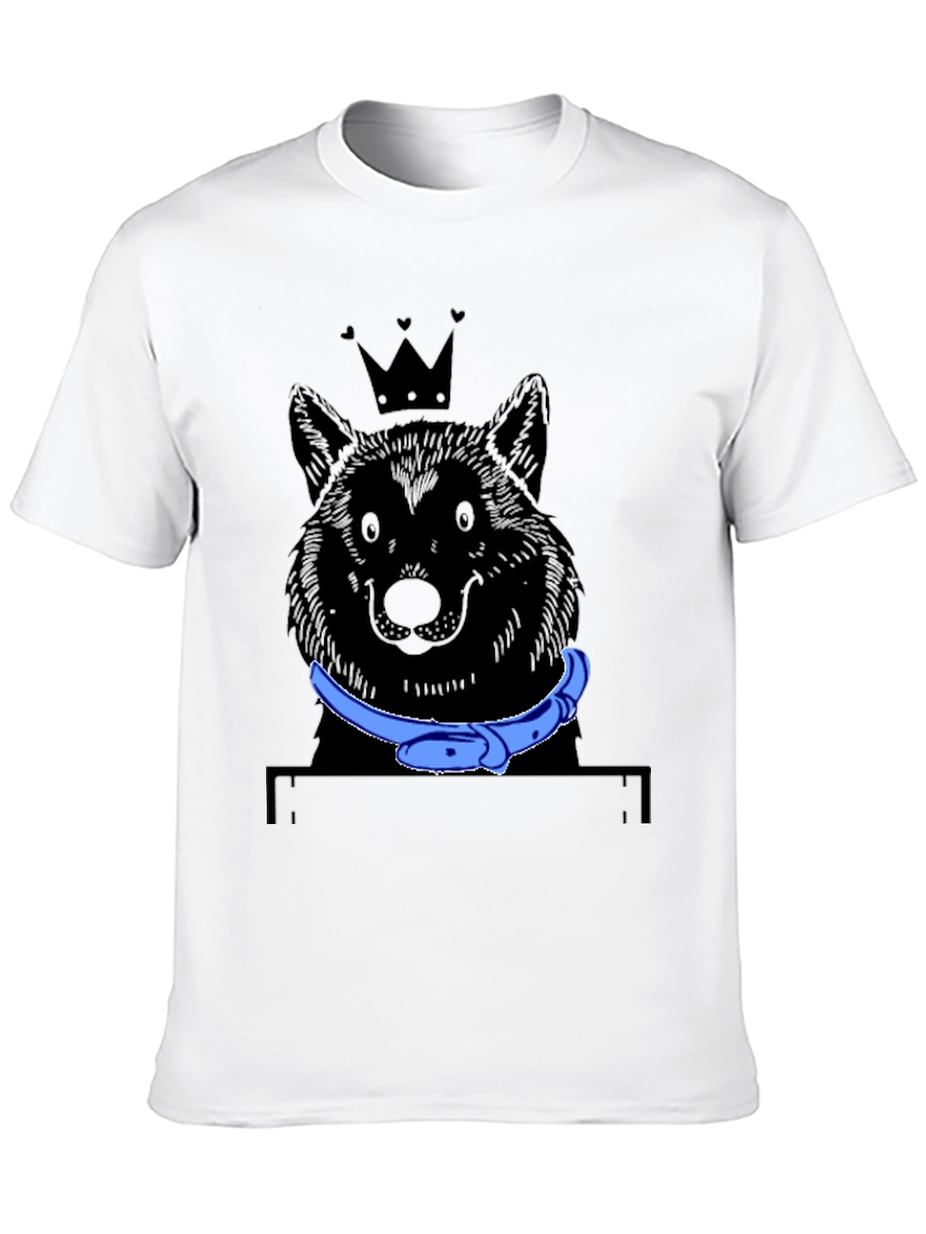 King Wolf Graphic Tee - Black Cotton T-Shirt