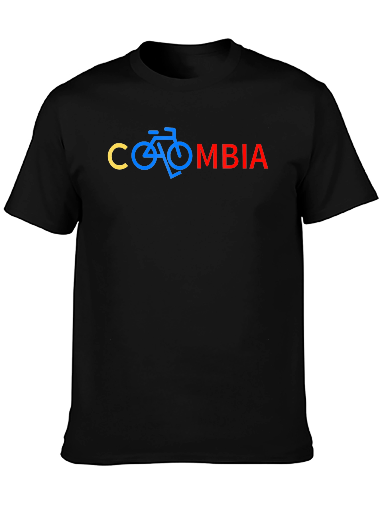 Colombia Cycling T-Shirt - Black Crew Neck Tee