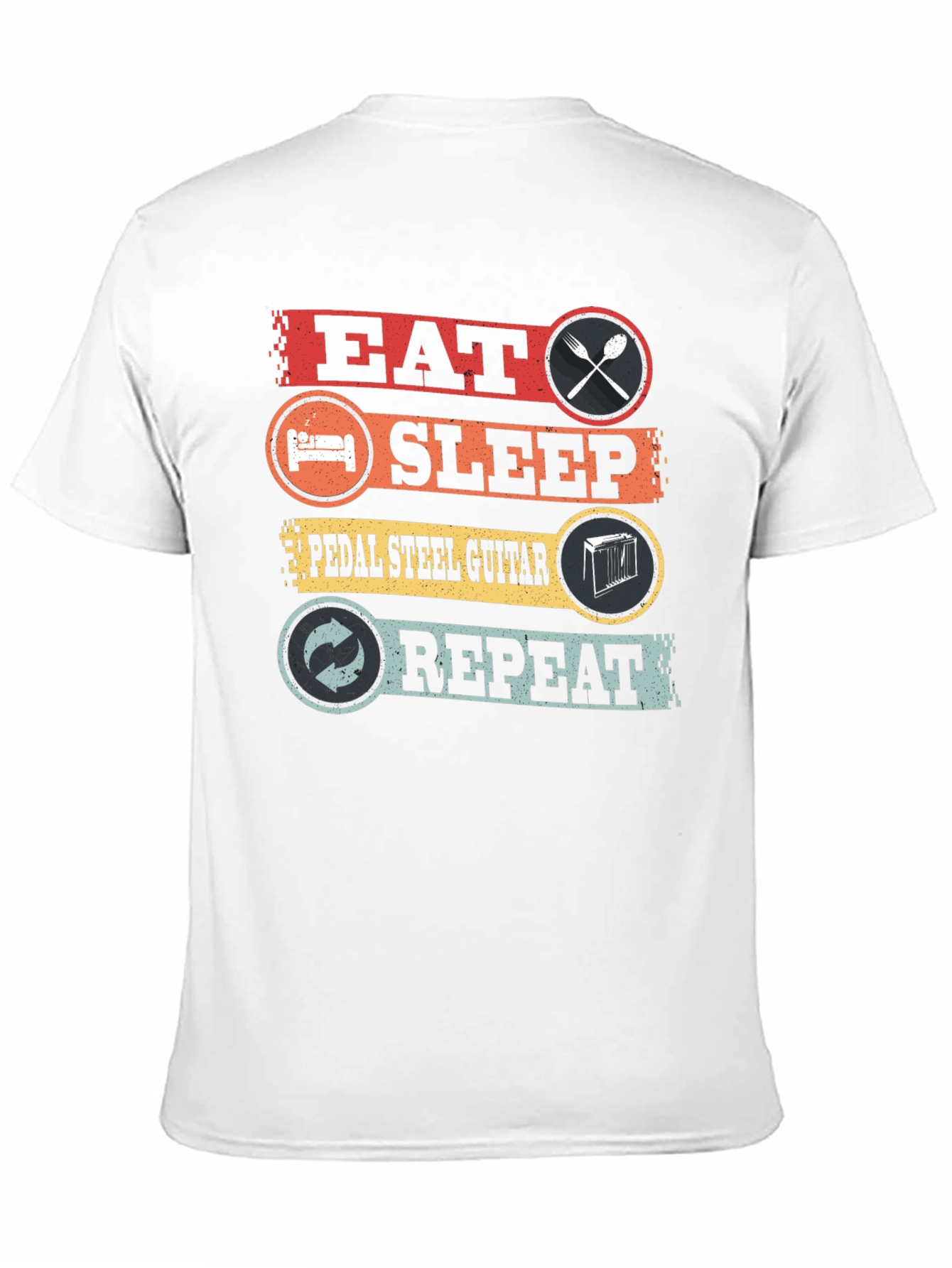 Eat Sleep Pedal Steel Guitar Repeat Graphic T-Shirt