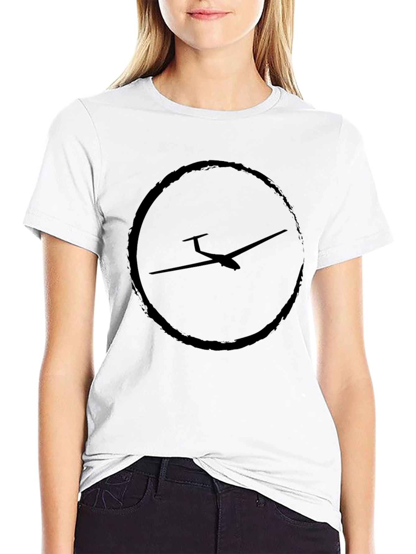Black Glider Plane T-Shirt