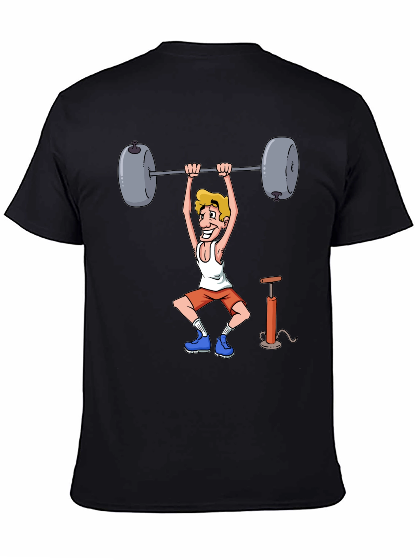Weightlifter Cartoon Graphic T-Shirt