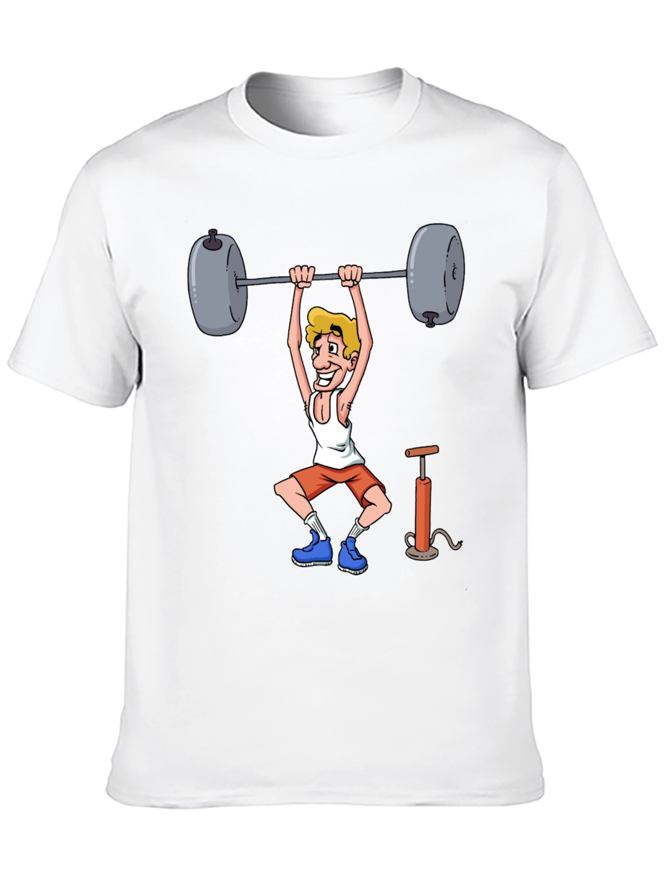 Weightlifter Cartoon Graphic T-Shirt