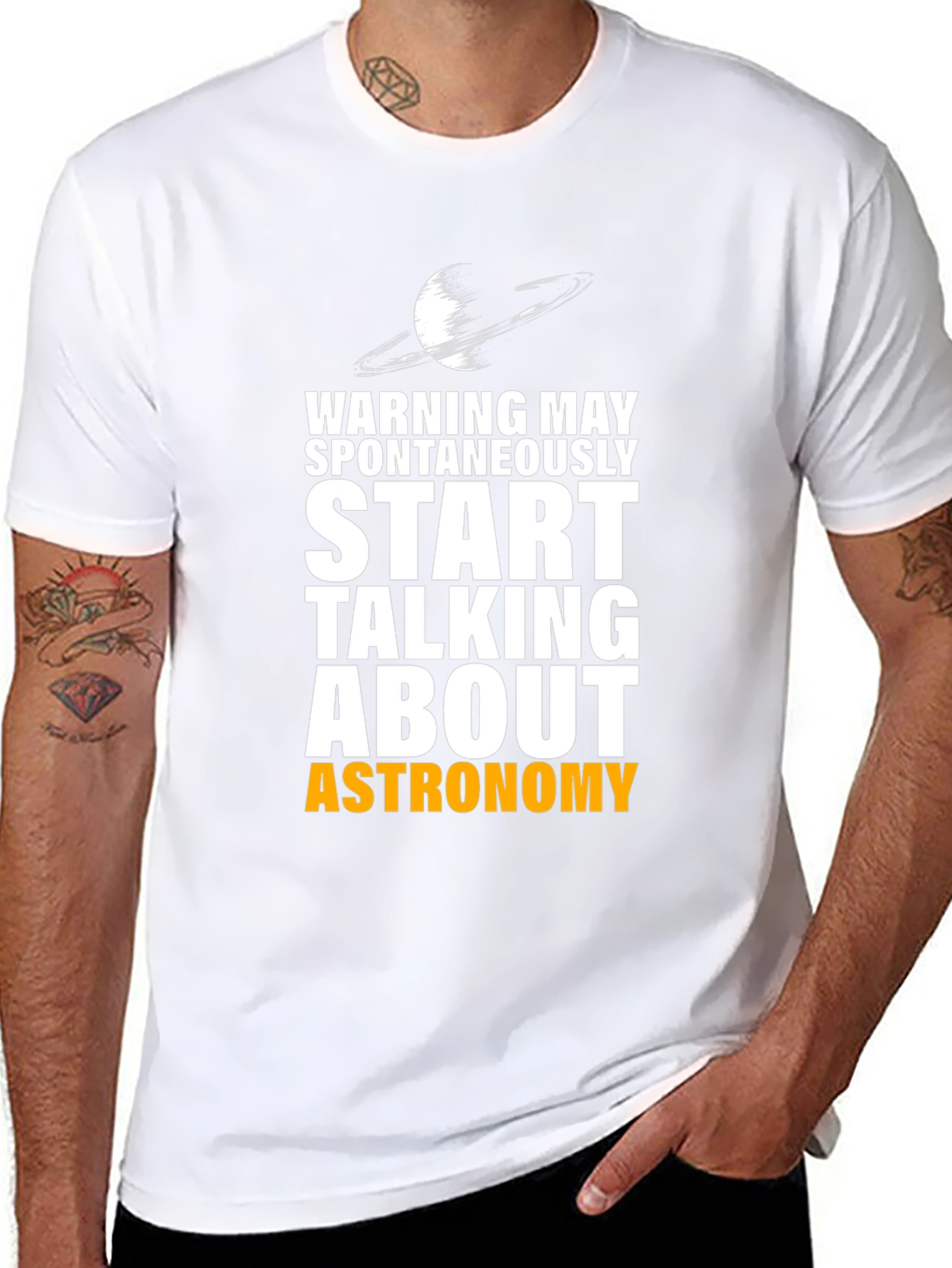 Astronomy T-Shirt: Warning May Spontaneously Talk