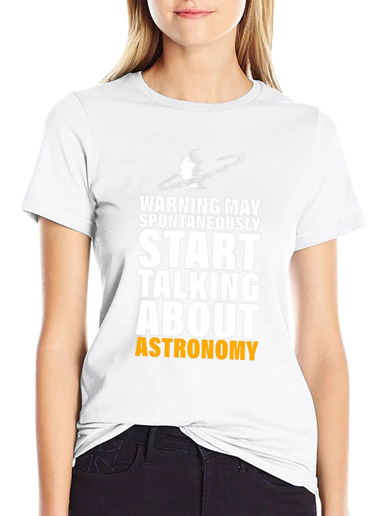 Astronomy T-Shirt: Warning May Spontaneously Talk
