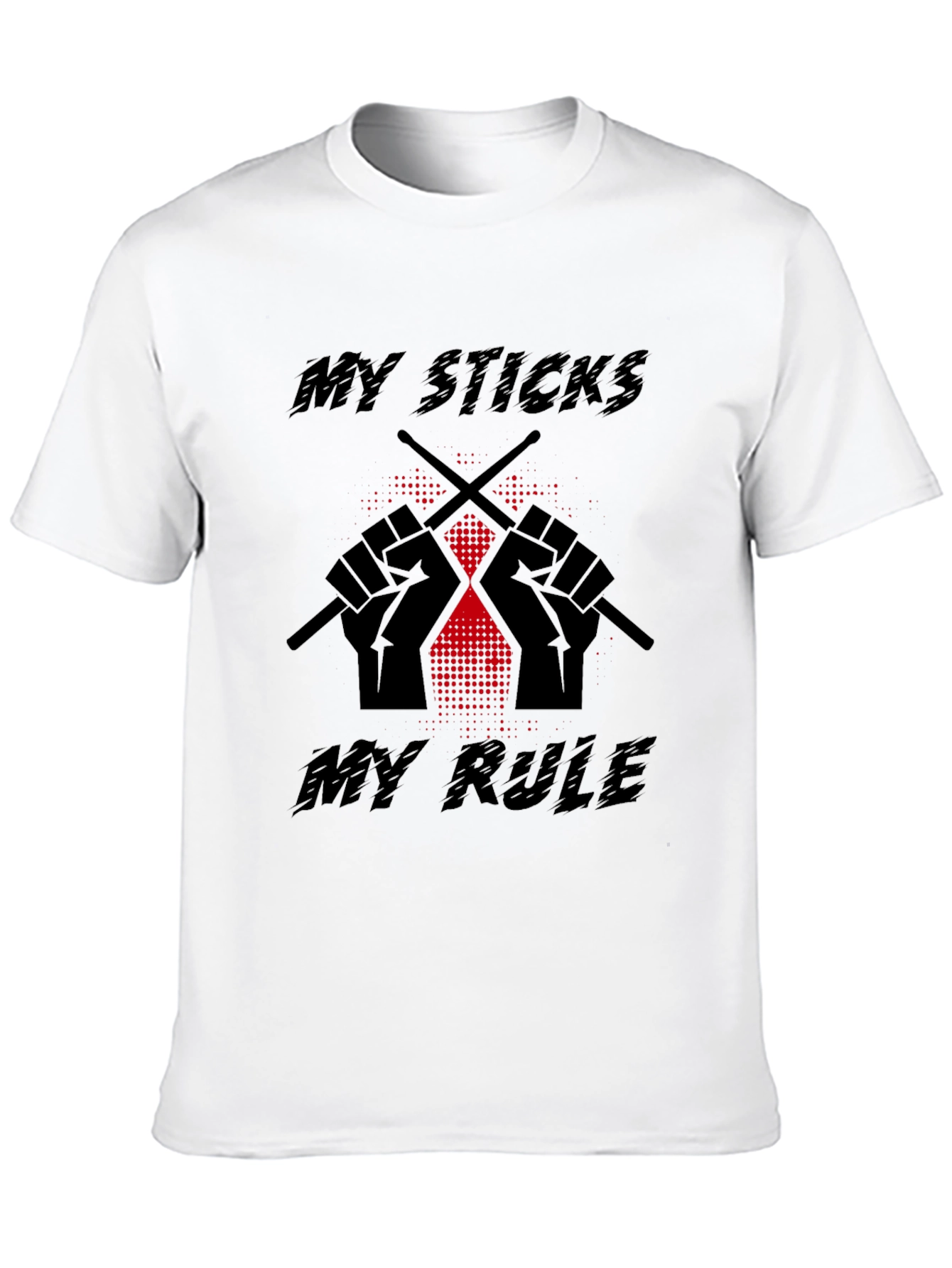 My Sticks My Rule Black Graphic Tee