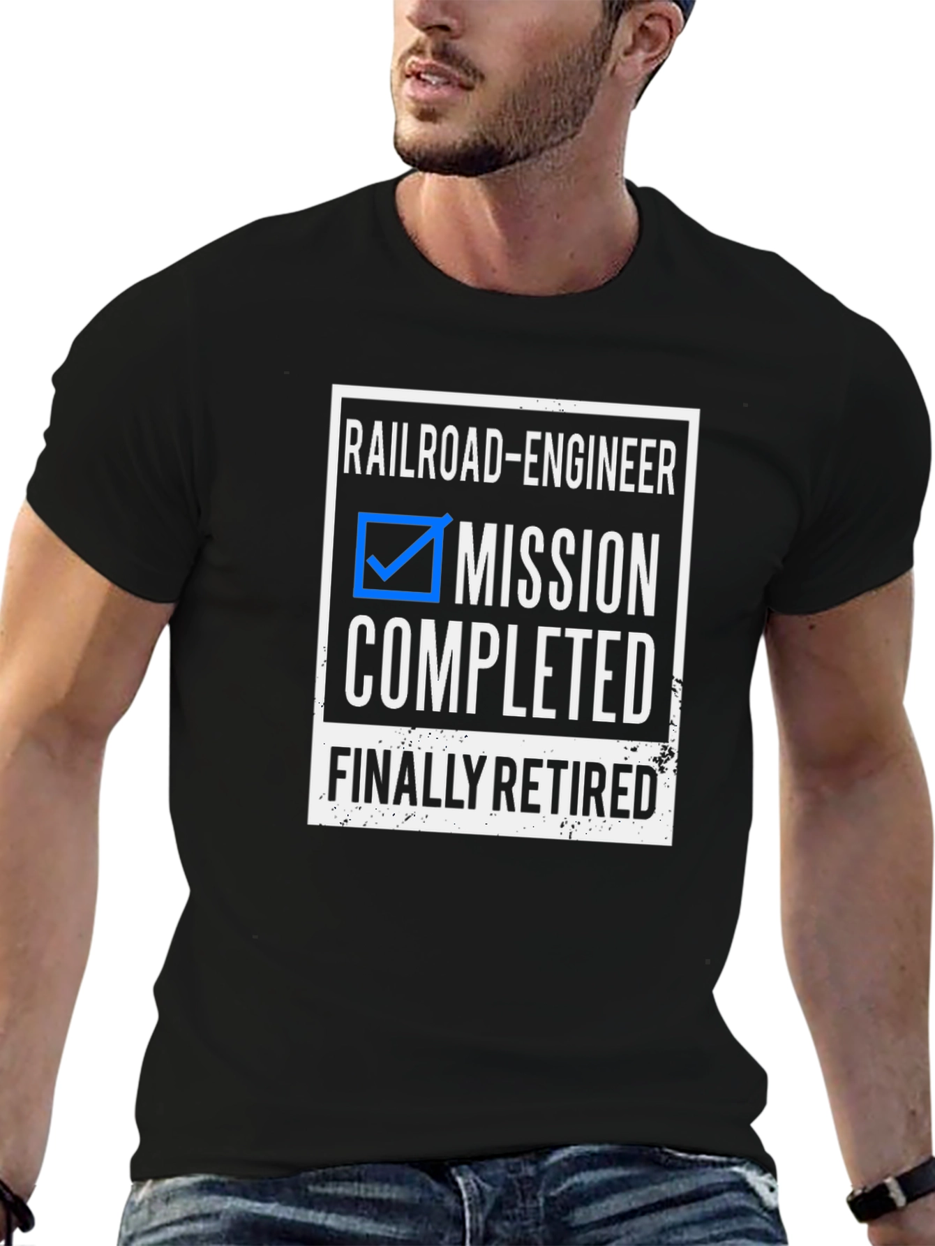 Railroad Engineer Mission Completed Retired T-Shirt