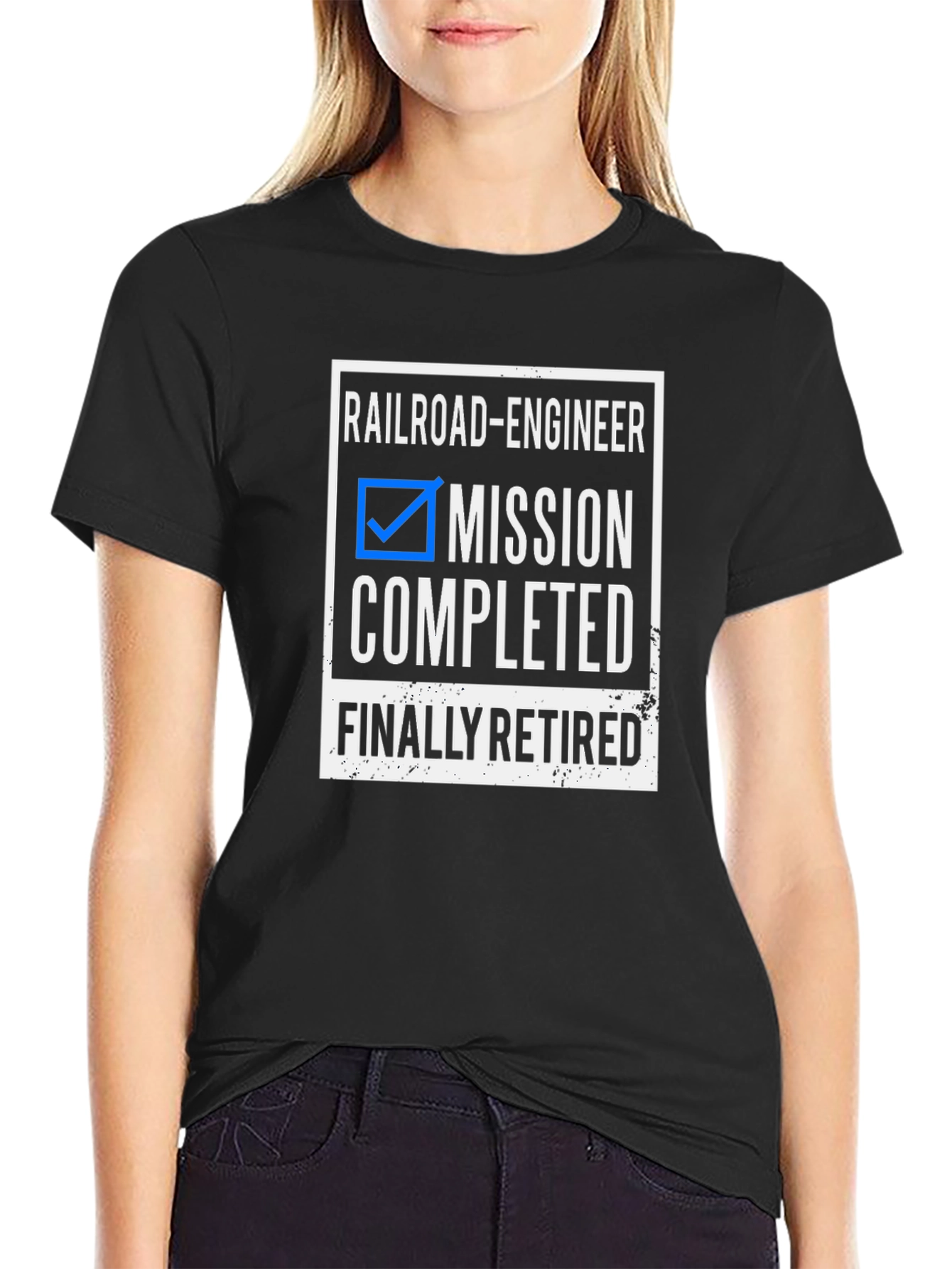 Railroad Engineer Mission Completed Retired T-Shirt