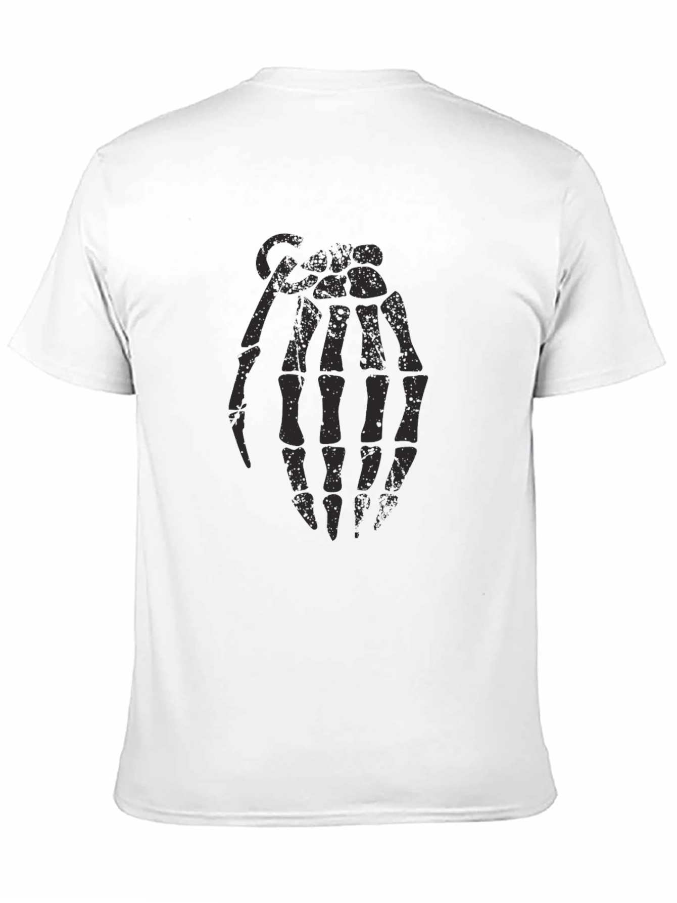 Skeleton Hand Grenade Black T-Shirt
