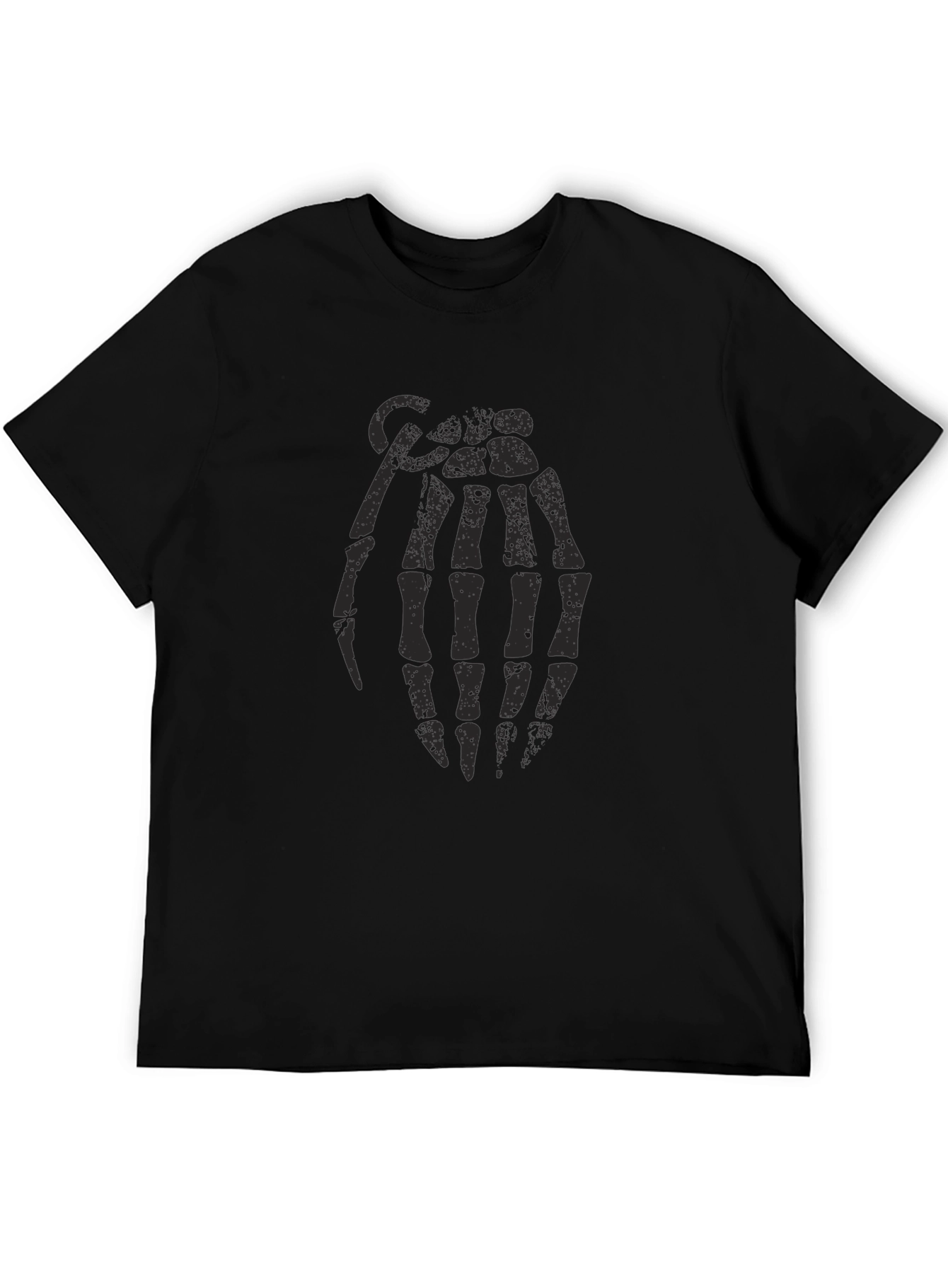 Skeleton Hand Grenade Black T-Shirt
