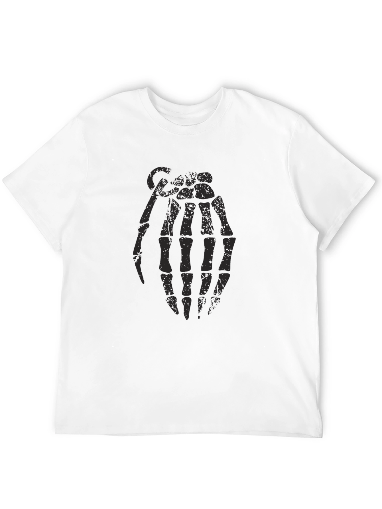 Skeleton Hand Grenade Black T-Shirt