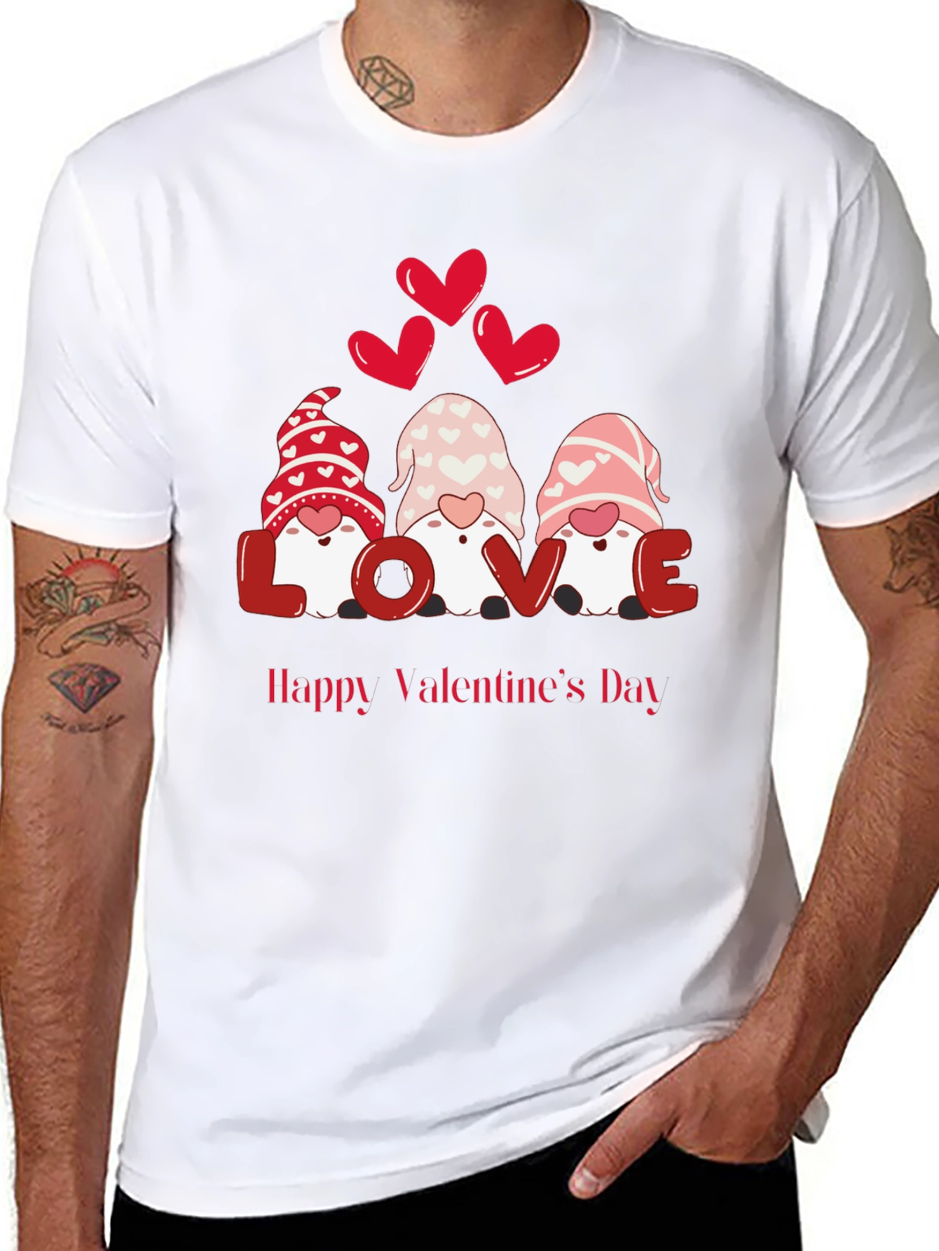 Valentines Day Gnomes Graphic Tee