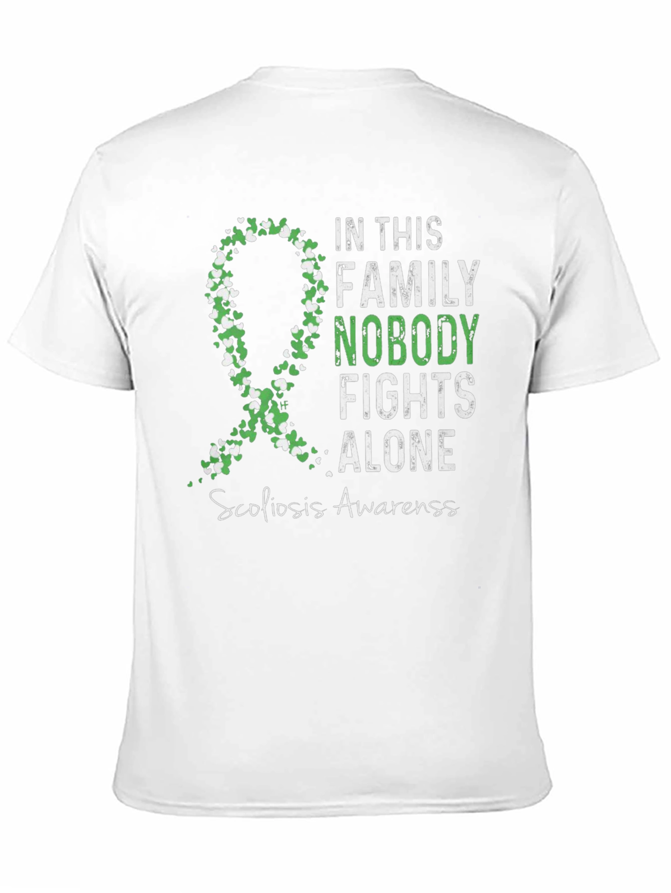 Scoliosis Awareness T-Shirt - Nobody Fights Alone