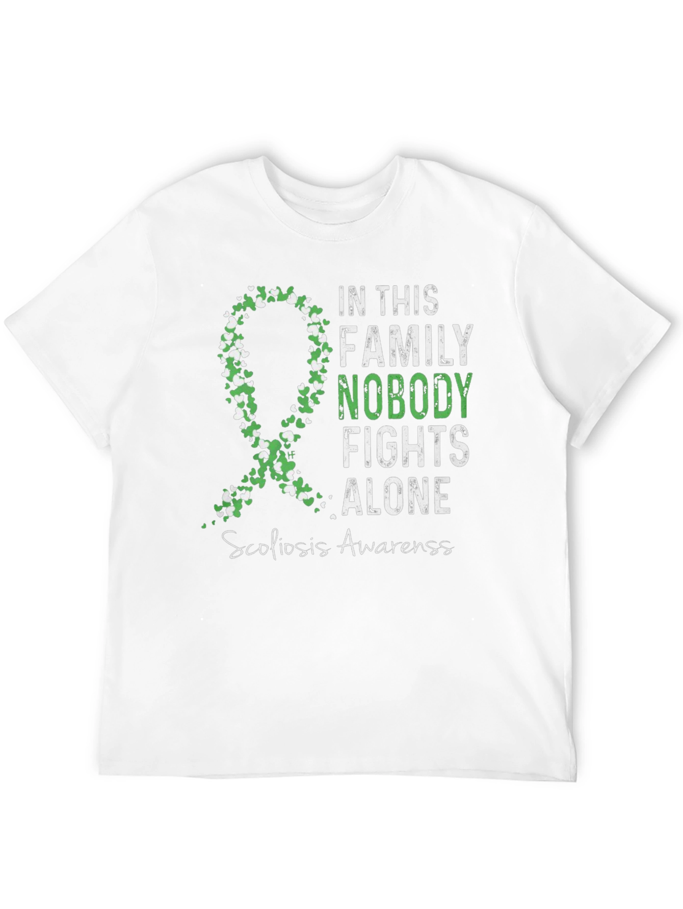 Scoliosis Awareness T-Shirt - Nobody Fights Alone