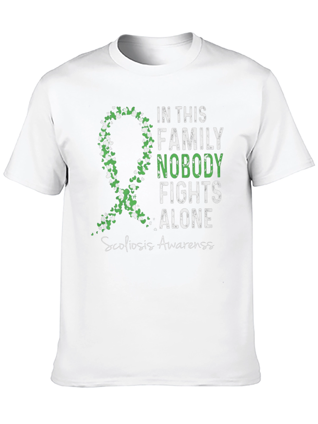 Scoliosis Awareness T-Shirt - Nobody Fights Alone