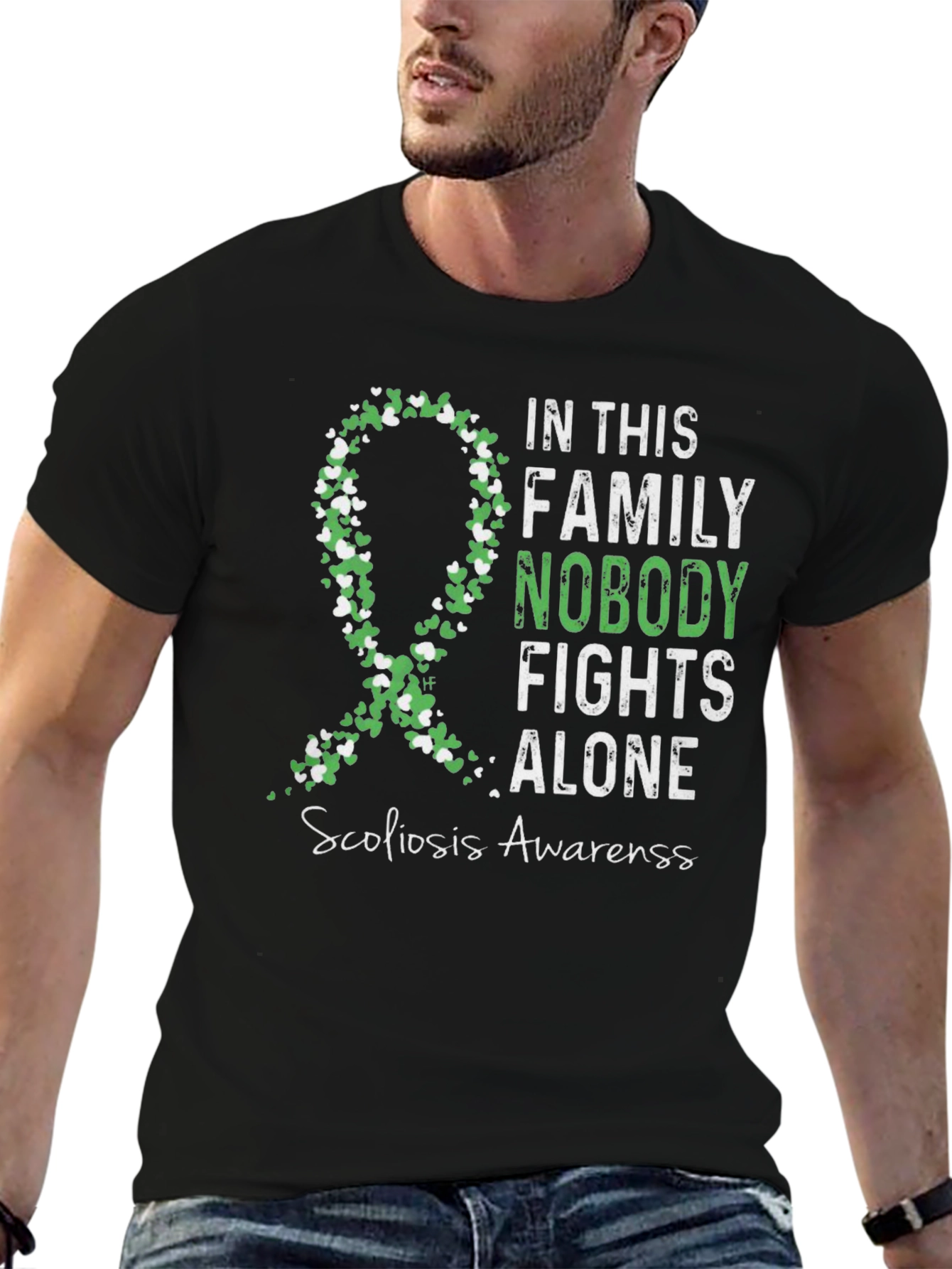 Scoliosis Awareness T-Shirt - Nobody Fights Alone