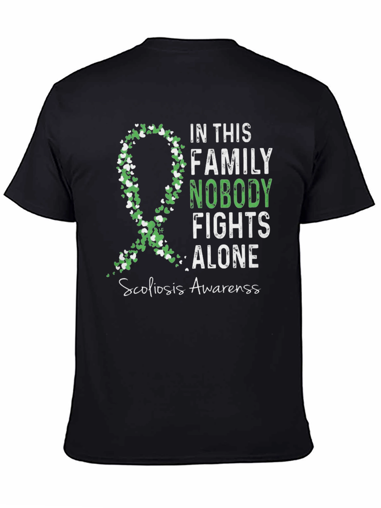 Scoliosis Awareness T-Shirt - Nobody Fights Alone