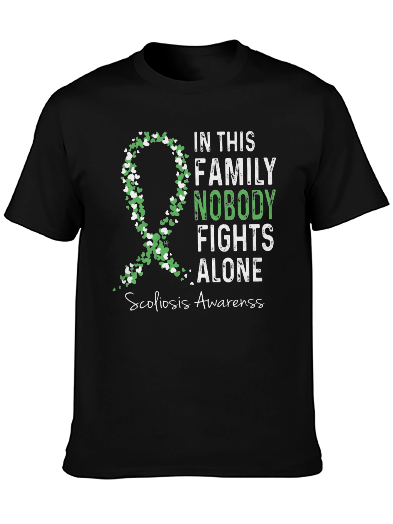 Scoliosis Awareness T-Shirt - Nobody Fights Alone