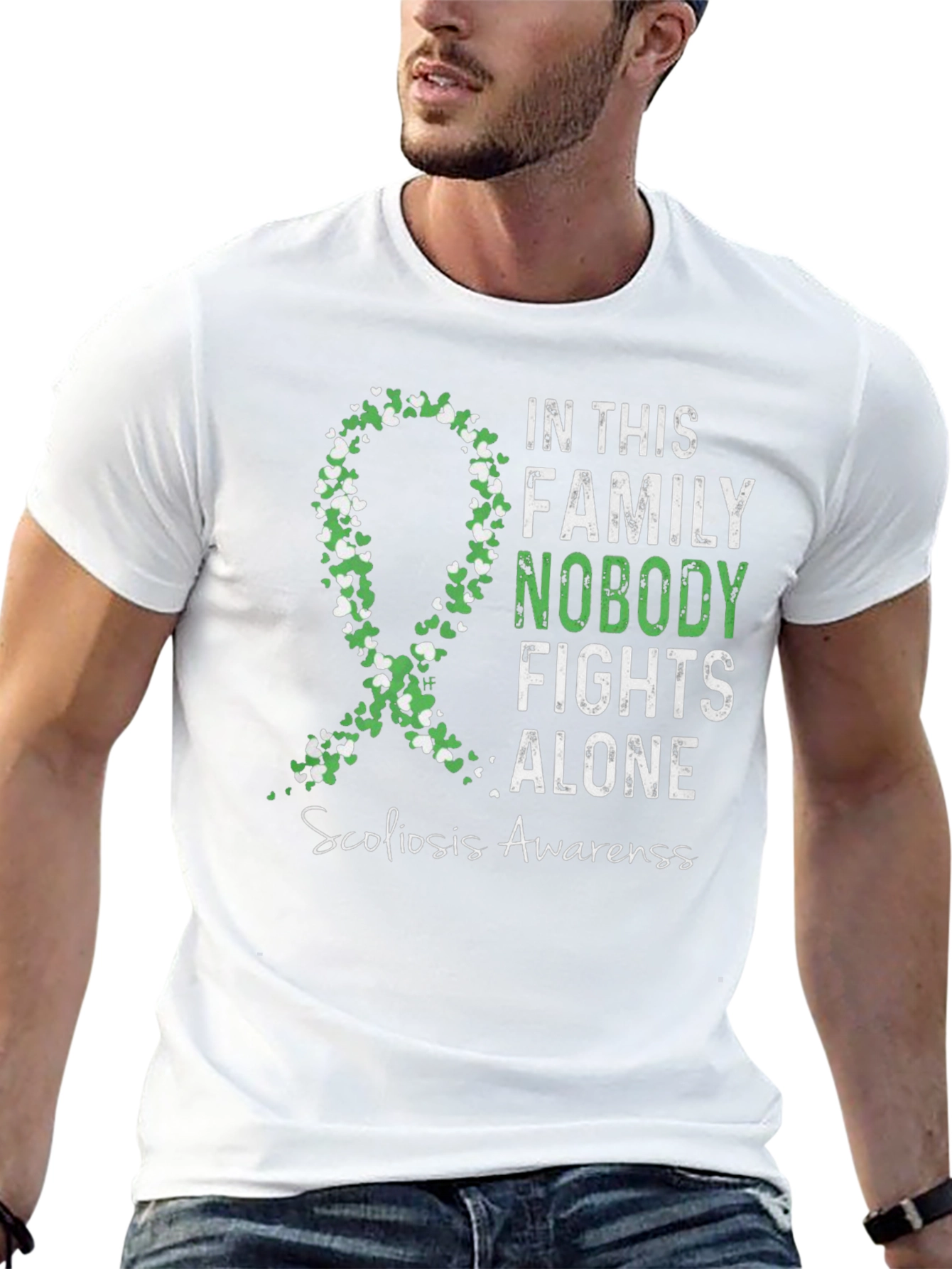 Scoliosis Awareness T-Shirt - Nobody Fights Alone