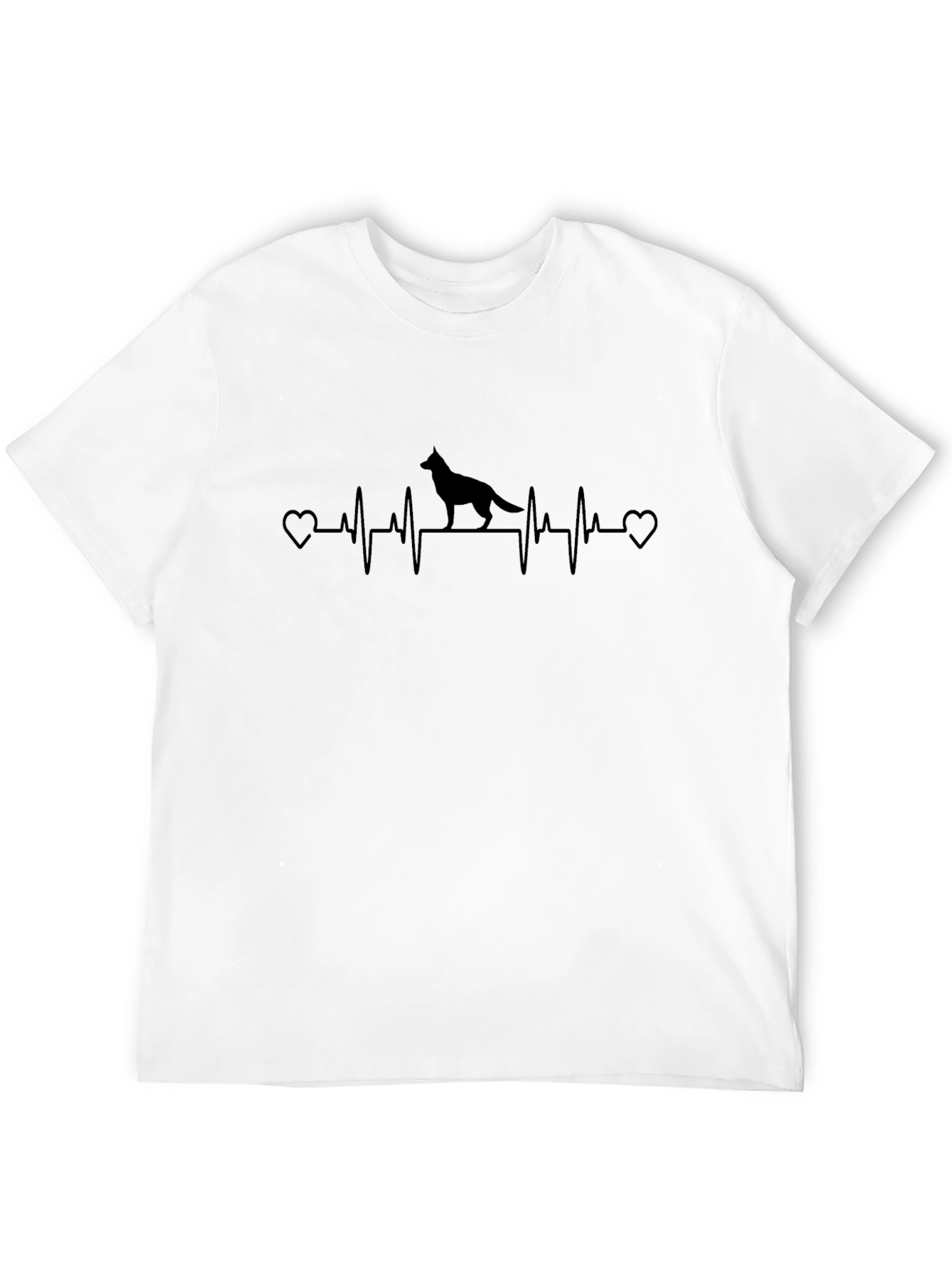German Shepherd Heartbeat T-Shirt - Dog Lover Tee