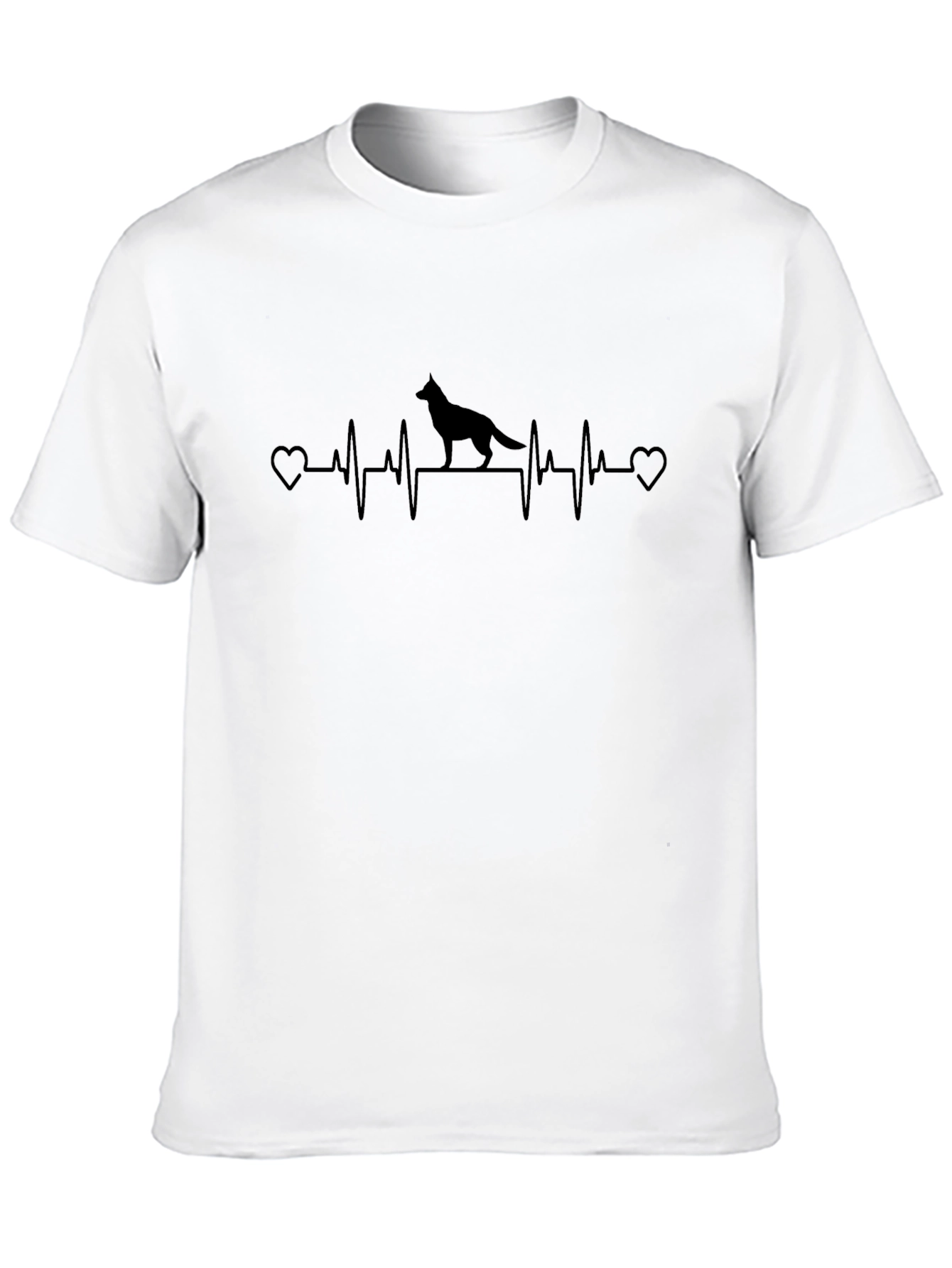 German Shepherd Heartbeat T-Shirt - Dog Lover Tee