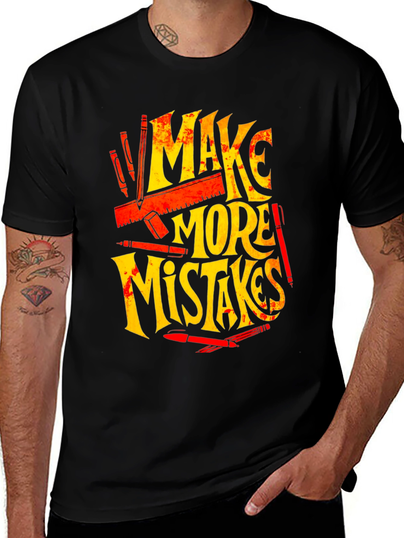 Make More Mistakes Graphic Tee - Black