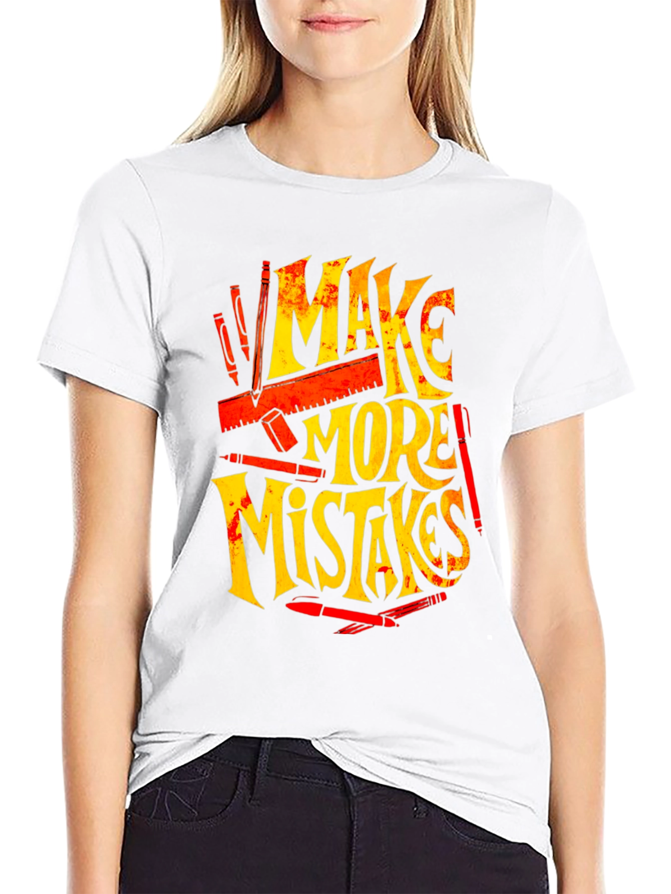 Make More Mistakes Graphic Tee - Black