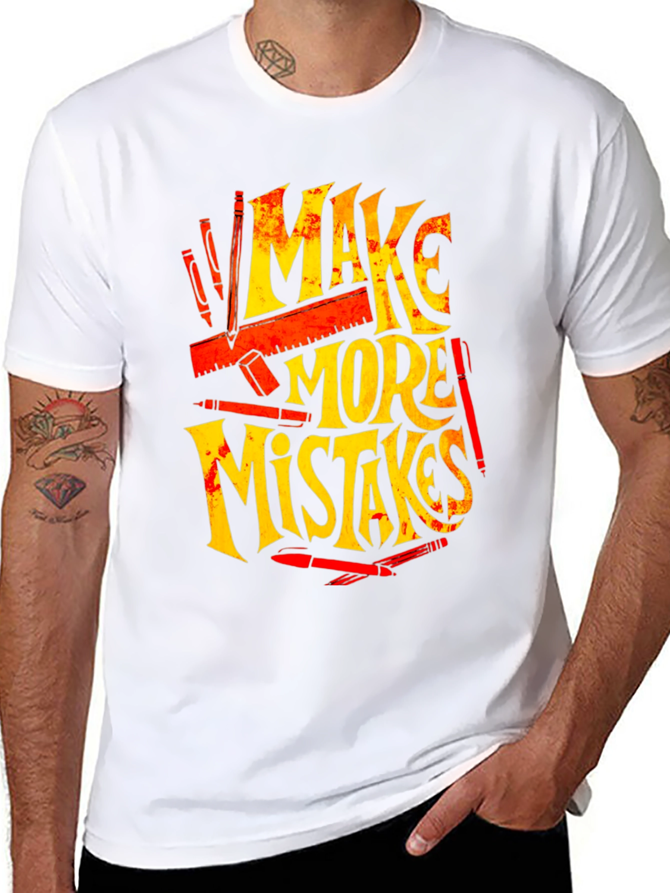 Make More Mistakes Graphic Tee - Black