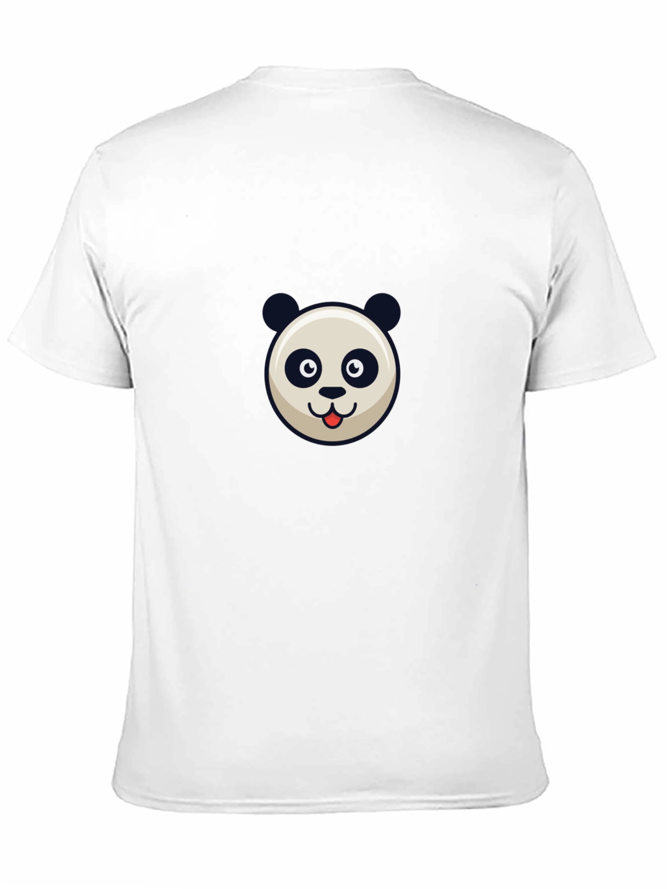 Panda Face Graphic Black T-Shirt