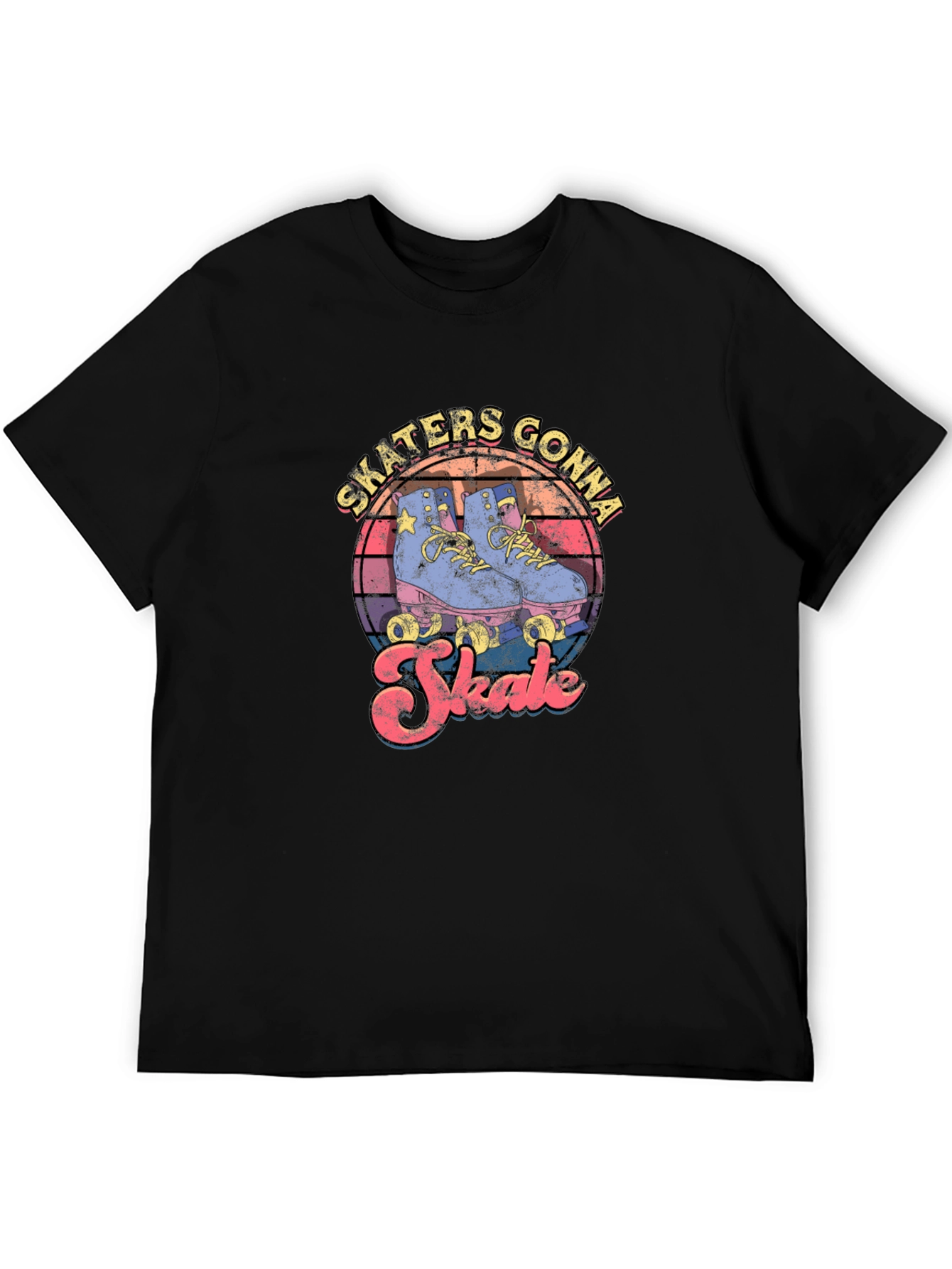 Skaters Gonna Skate Retro Roller Skate T-Shirt