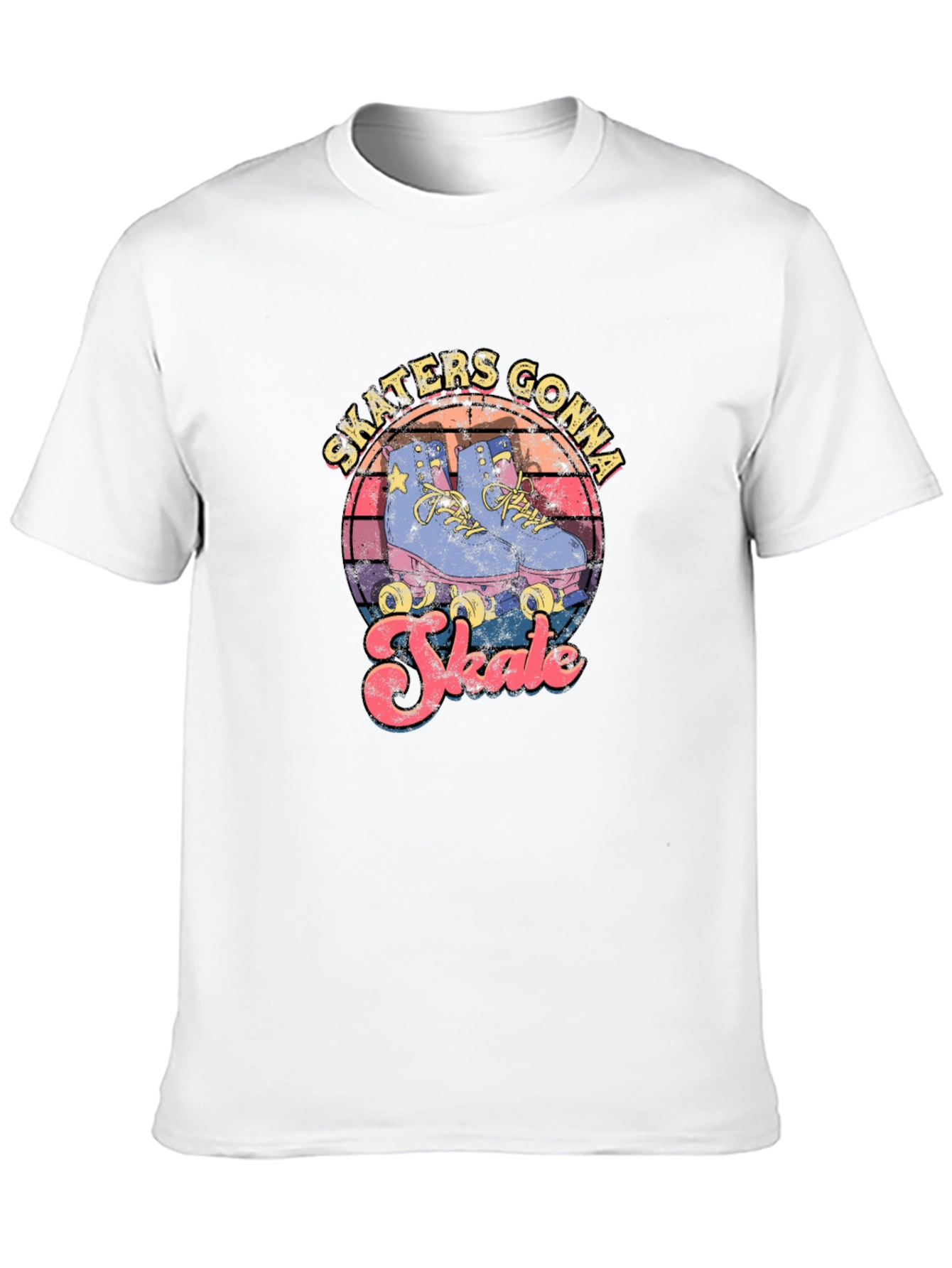 Skaters Gonna Skate Retro Roller Skate T-Shirt