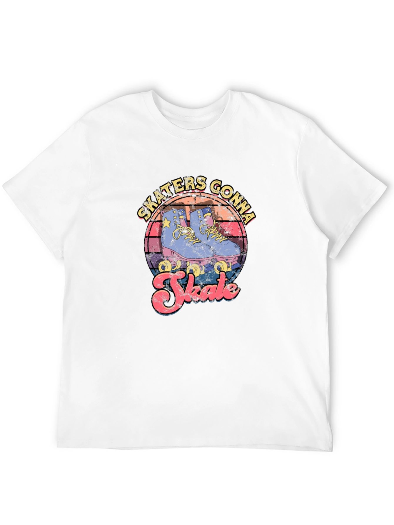 Skaters Gonna Skate Retro Roller Skate T-Shirt