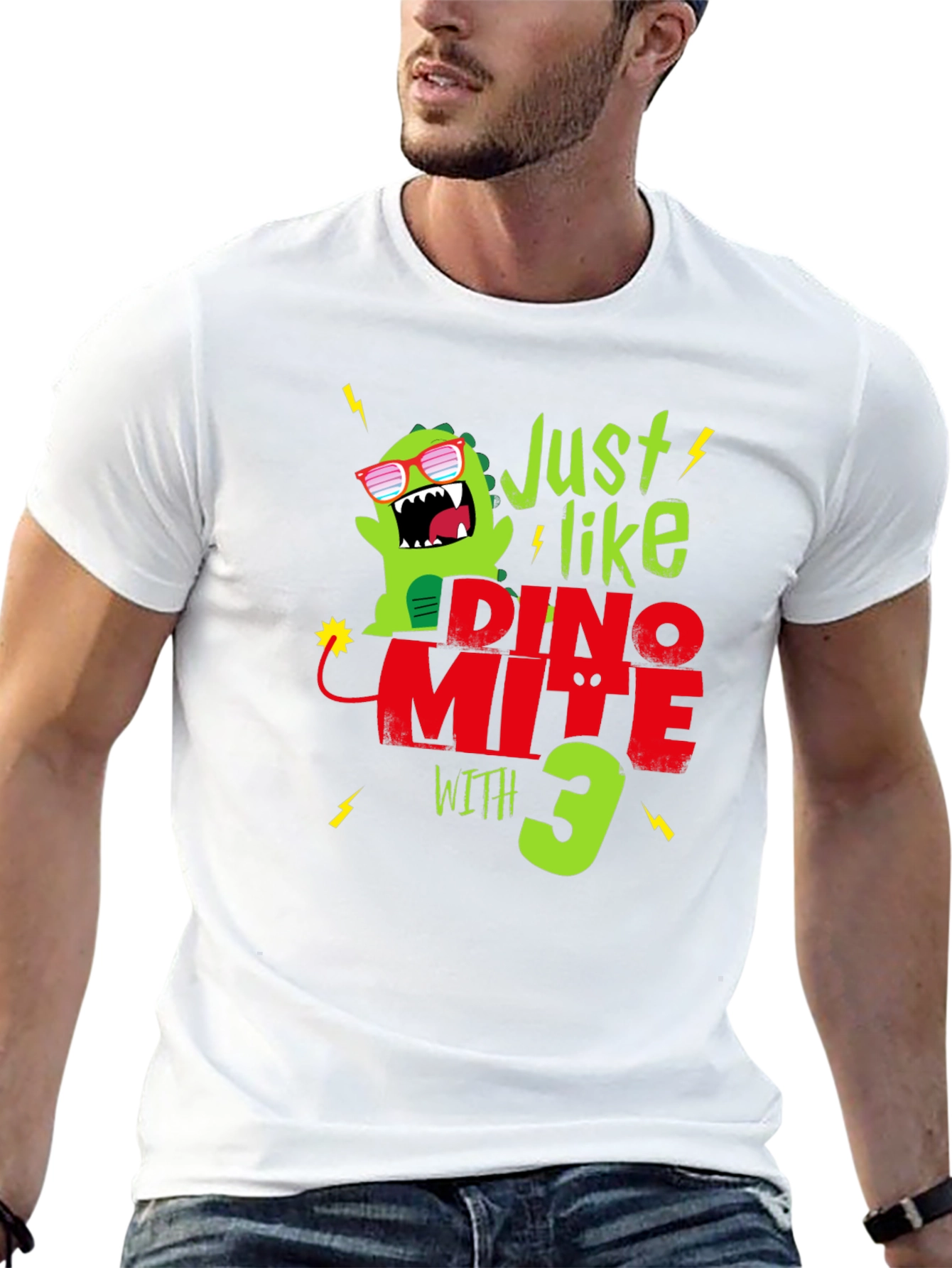 Dino-Mite 3rd Birthday T-Shirt - Fun Dinosaur Tee!