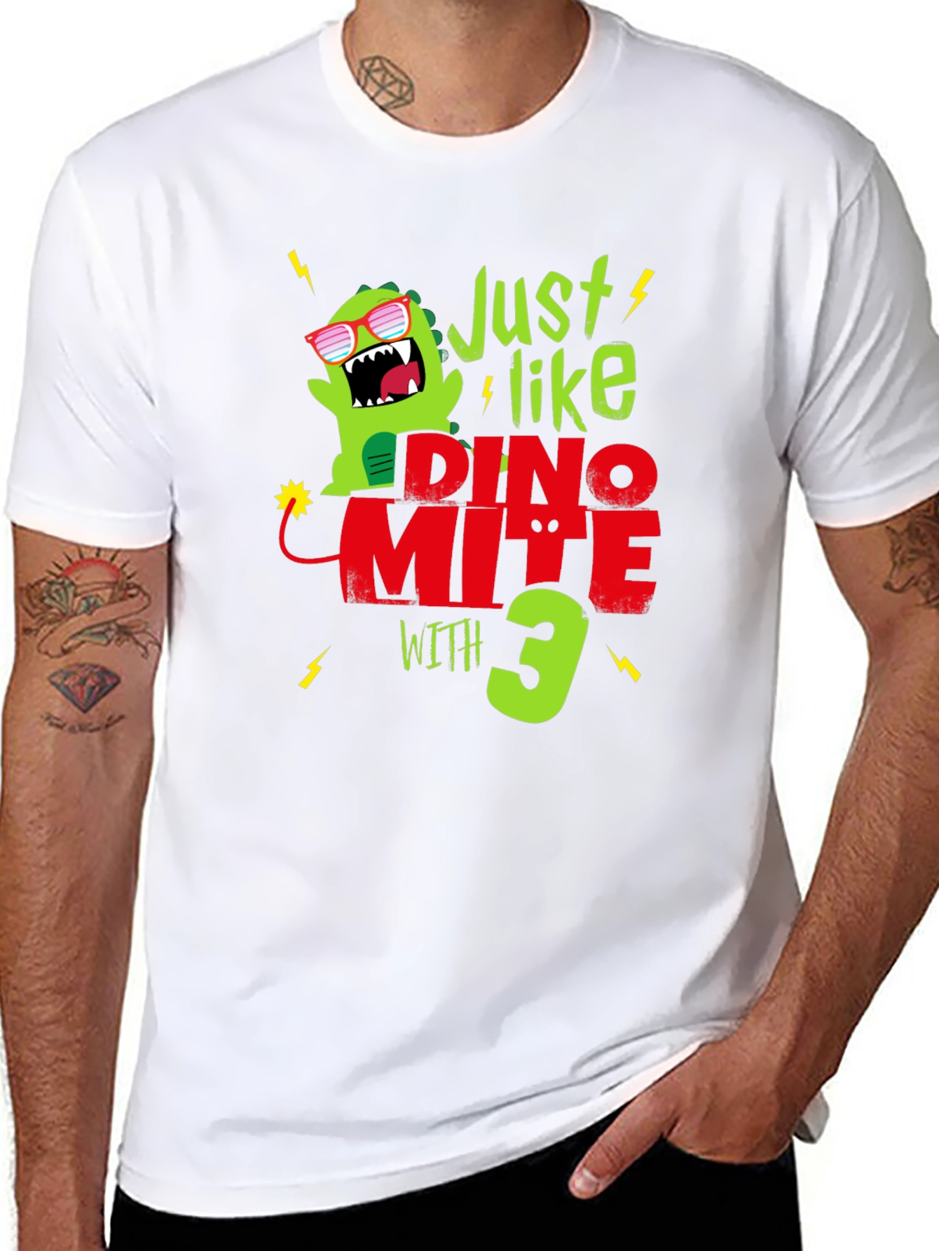 Dino-Mite 3rd Birthday T-Shirt - Fun Dinosaur Tee!