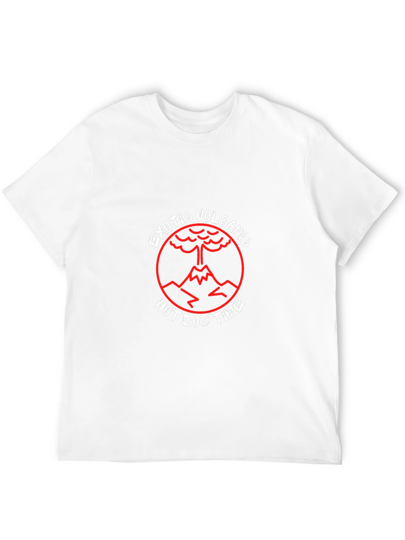 Exotic Volcanic Hot Dog Time Black T-Shirt