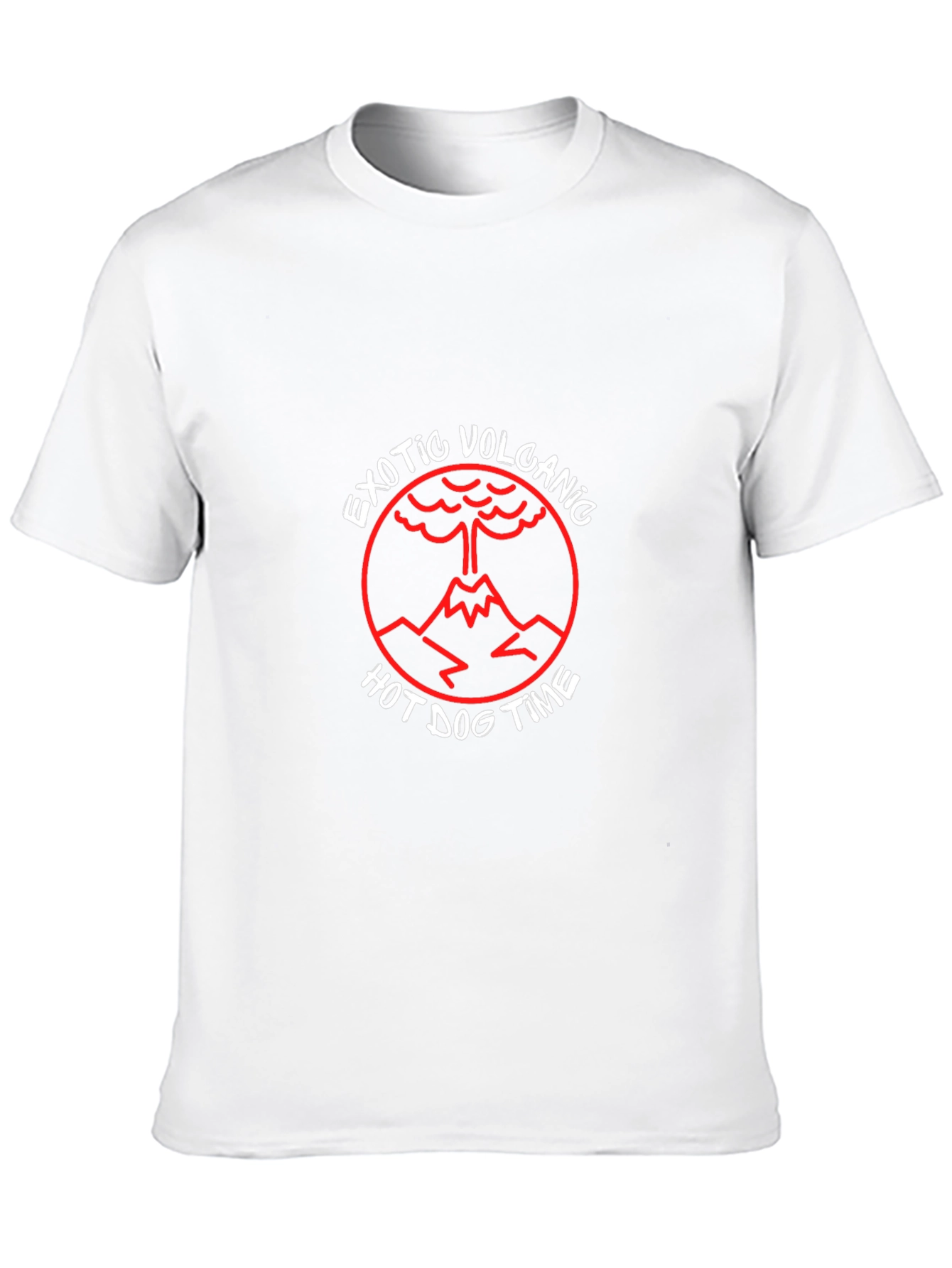 Exotic Volcanic Hot Dog Time Black T-Shirt