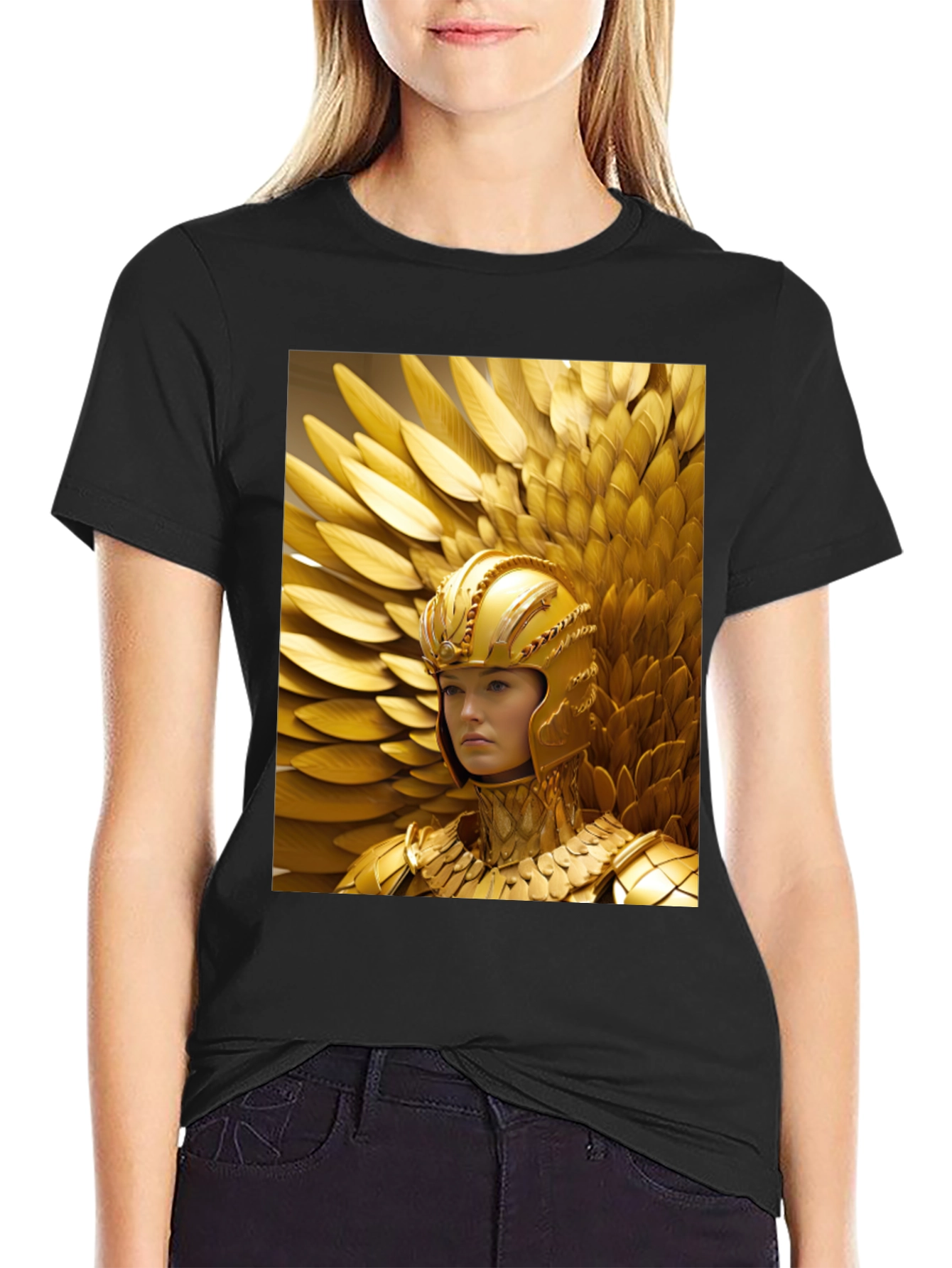 Golden Warrior T-Shirt - Bold Graphic Tee