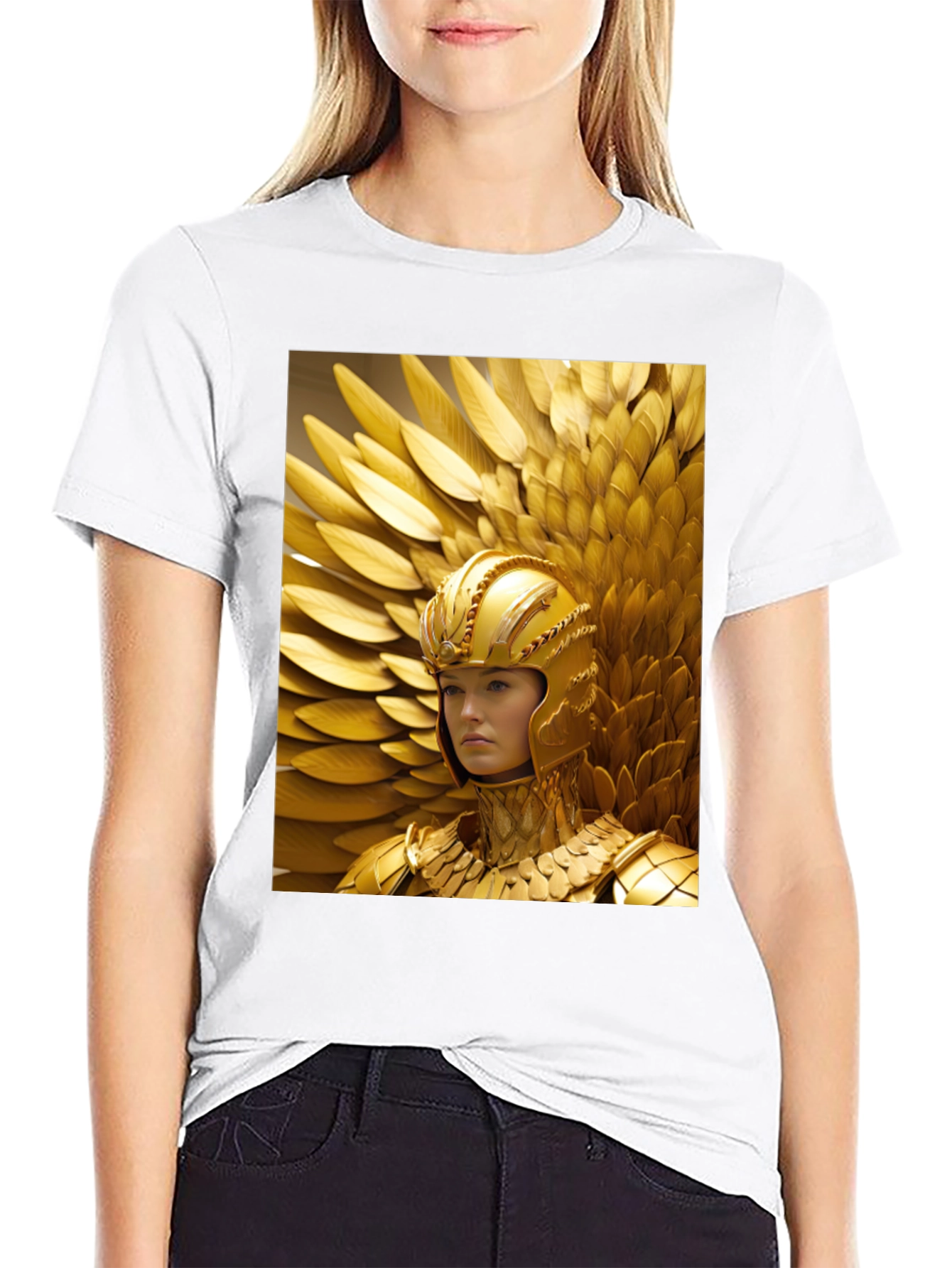 Golden Warrior T-Shirt - Bold Graphic Tee