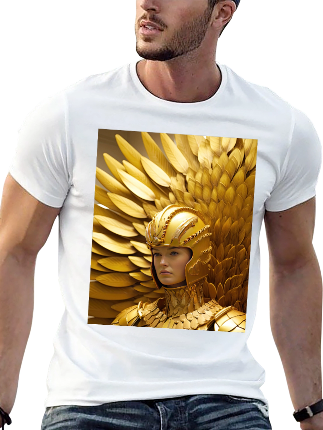 Golden Warrior T-Shirt - Bold Graphic Tee