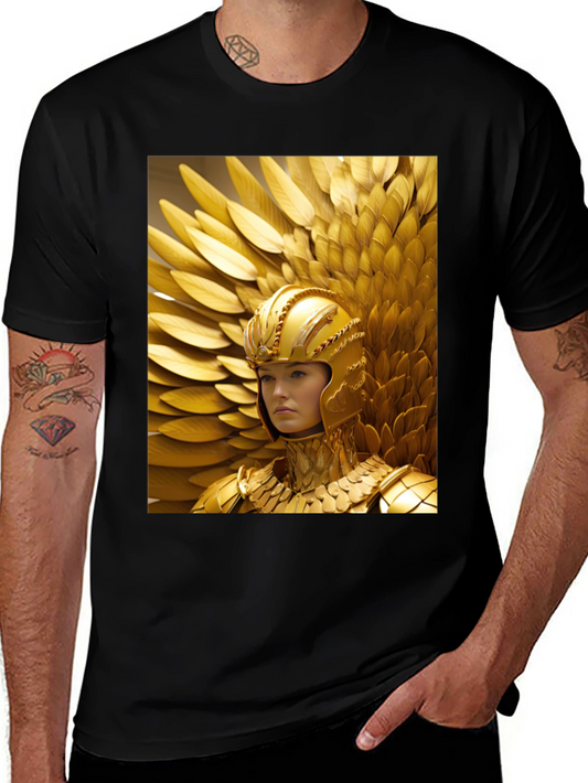 Golden Warrior T-Shirt - Bold Graphic Tee