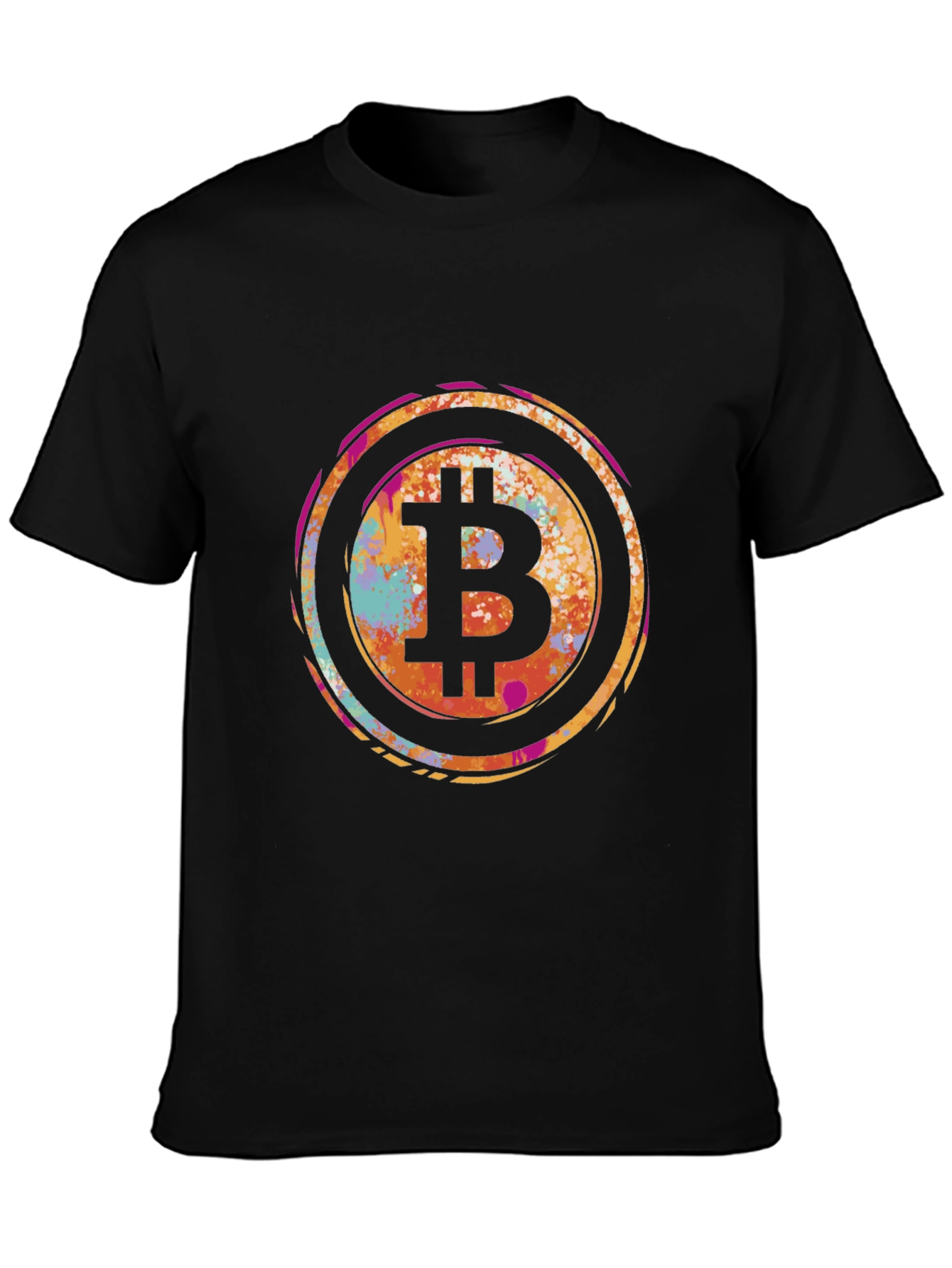 Bitcoin Art Mens Graphic Tee - Black