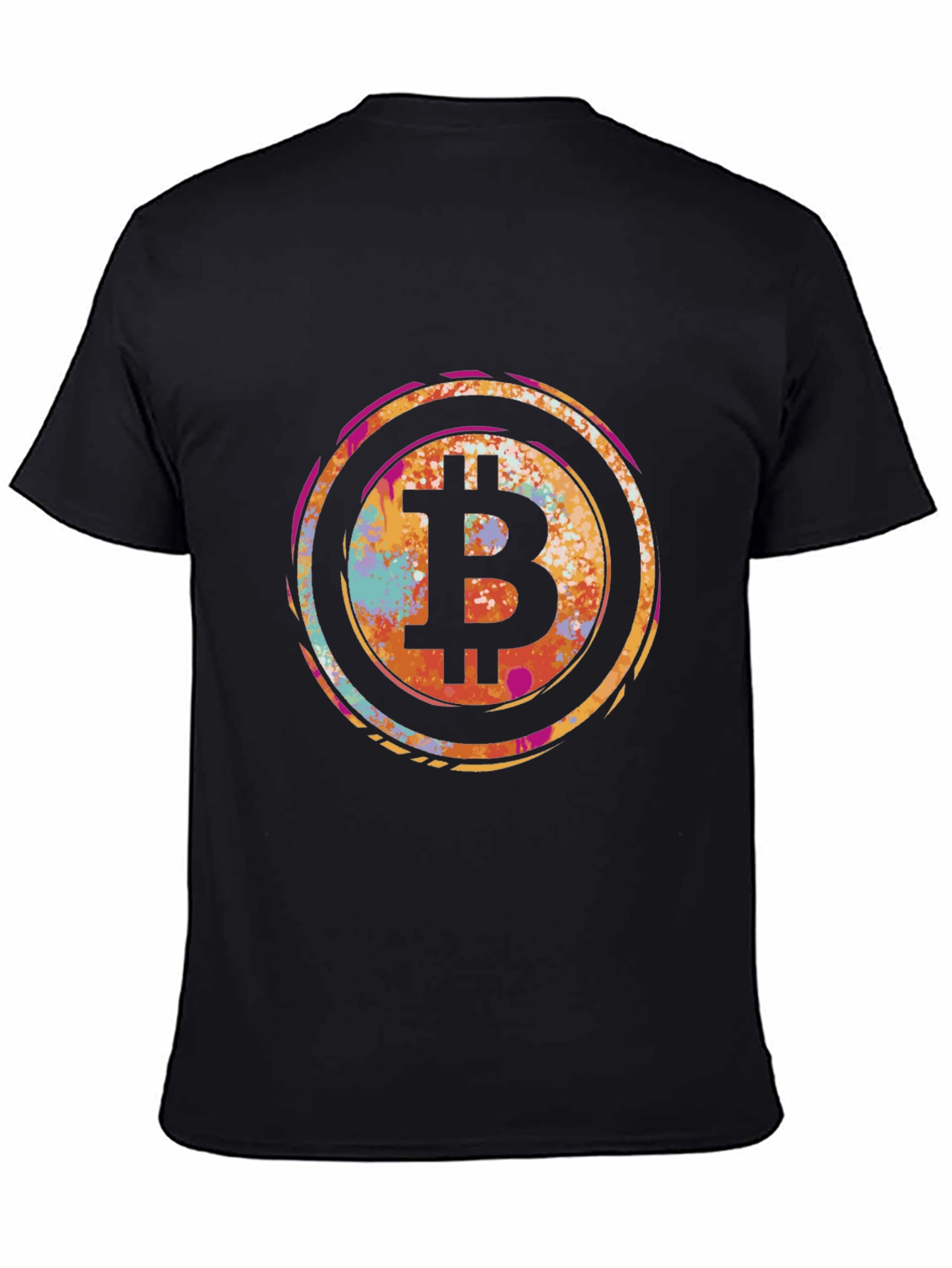 Bitcoin Art Mens Graphic Tee - Black