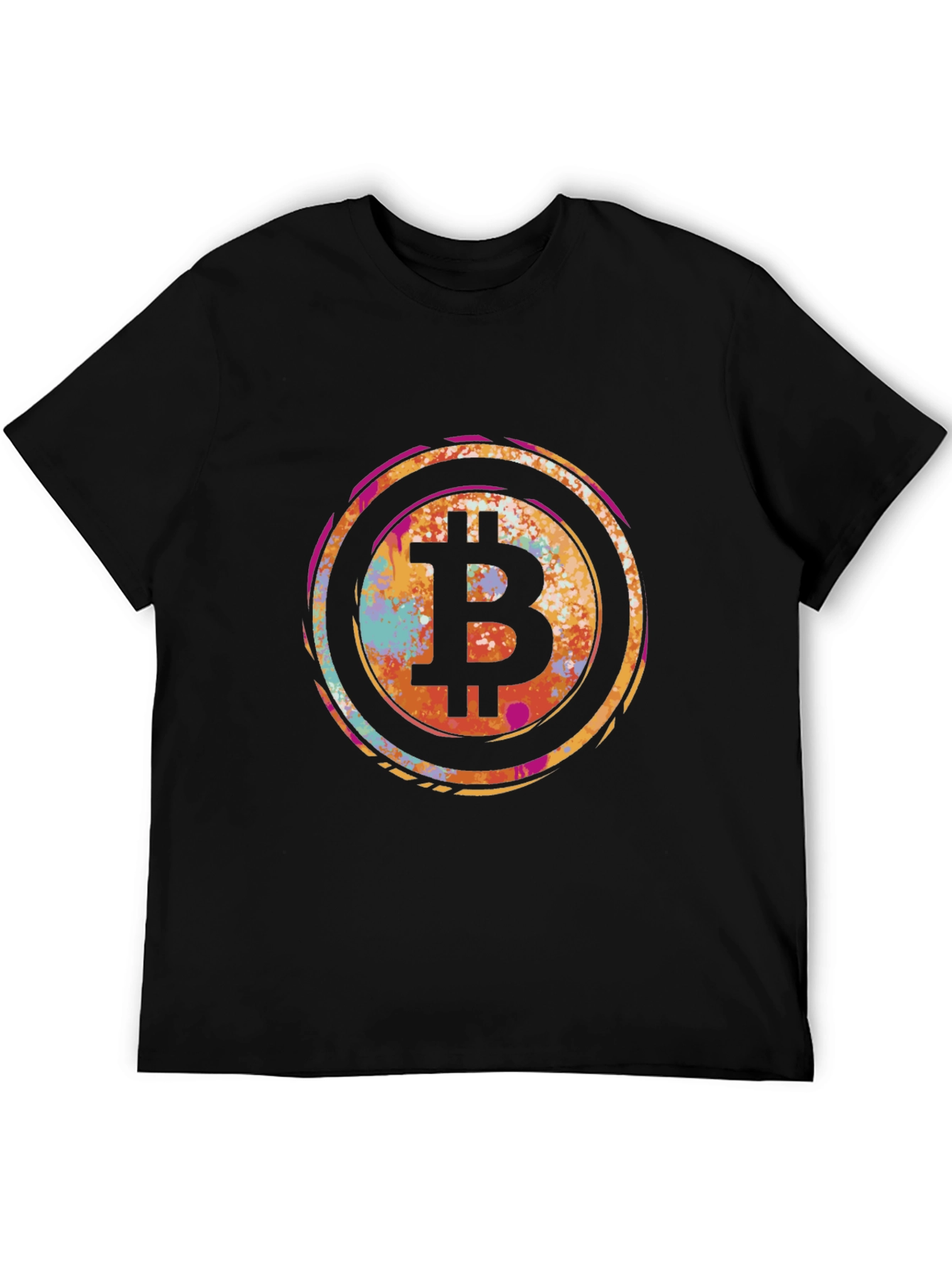 Bitcoin Art Mens Graphic Tee - Black