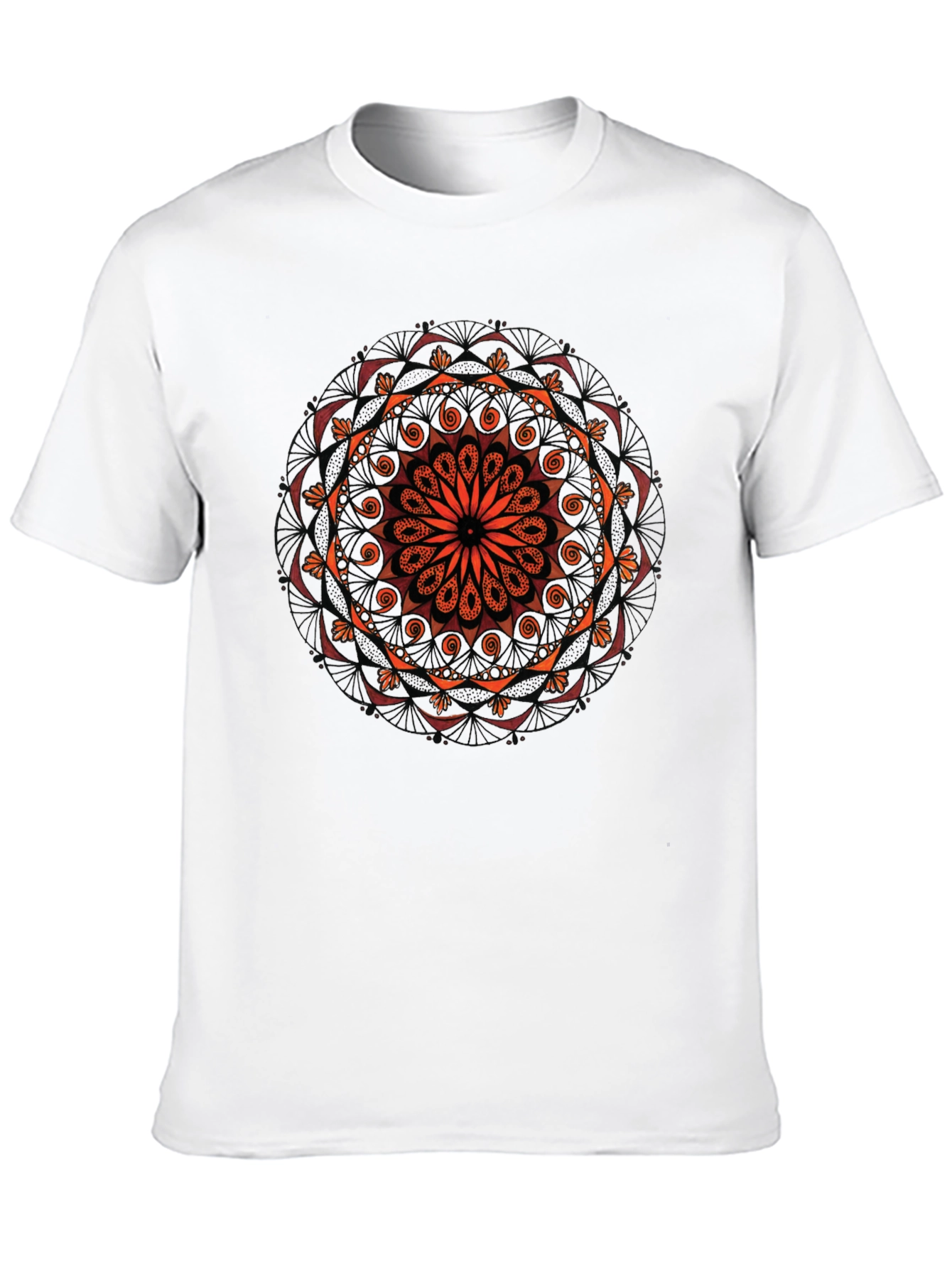 Mandala Design Black T-Shirt