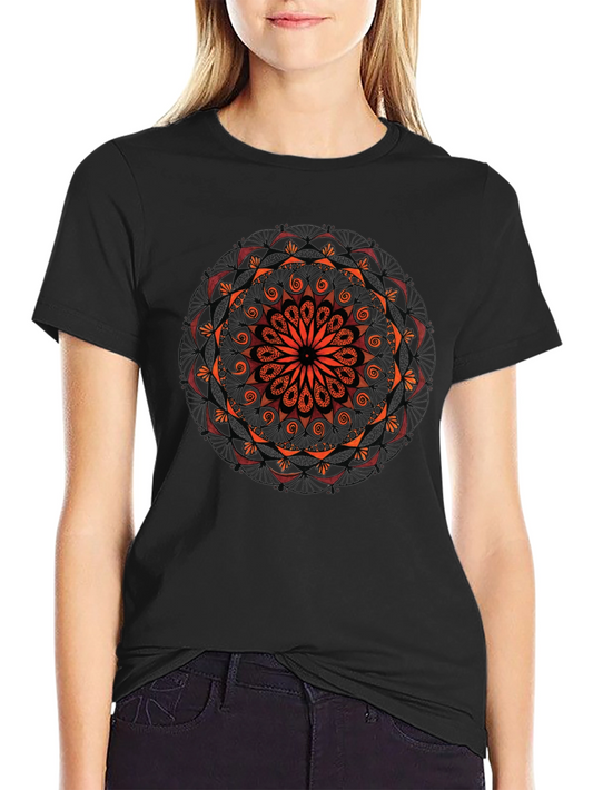 Mandala Design Black T-Shirt
