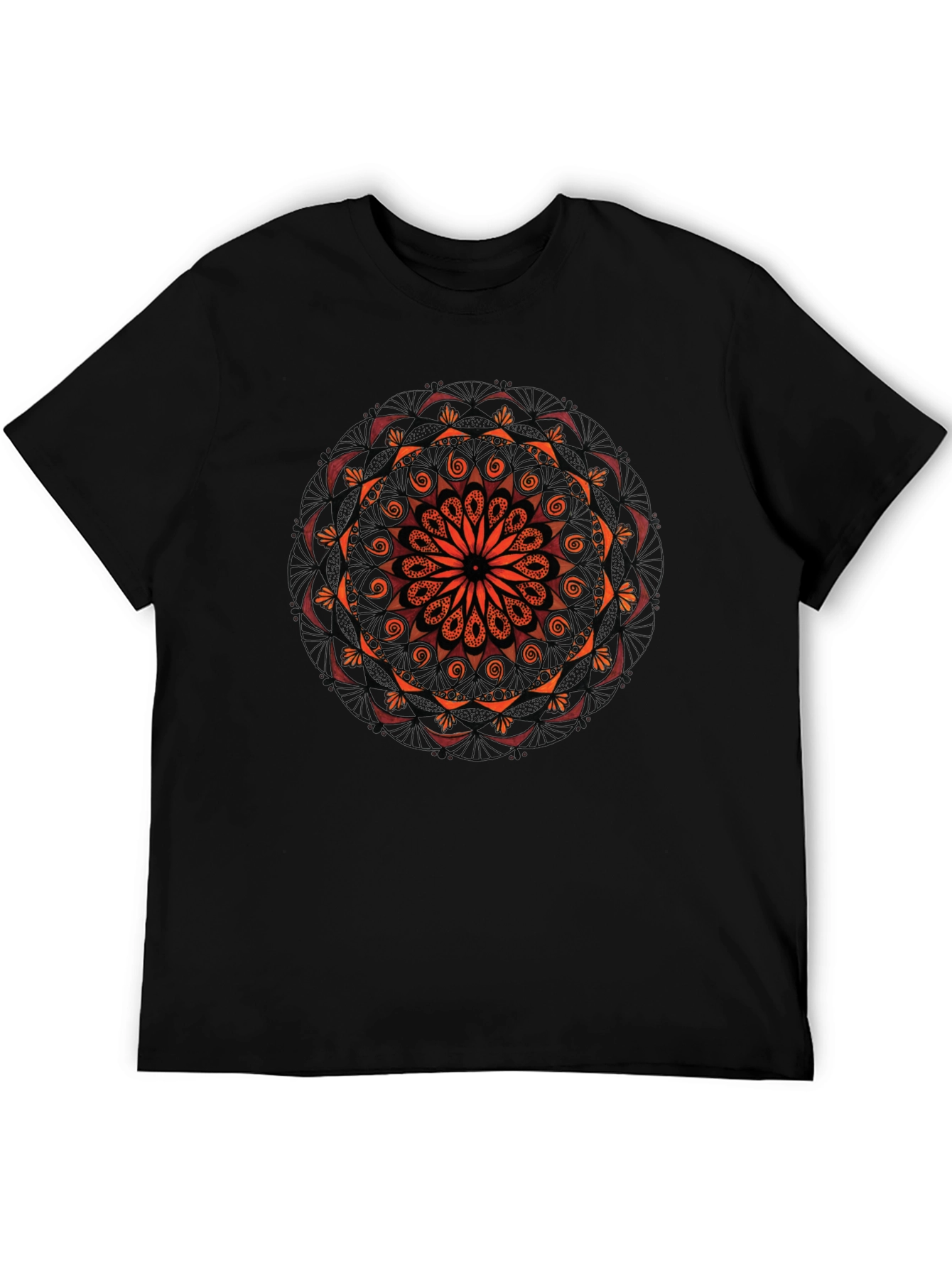 Mandala Design Black T-Shirt