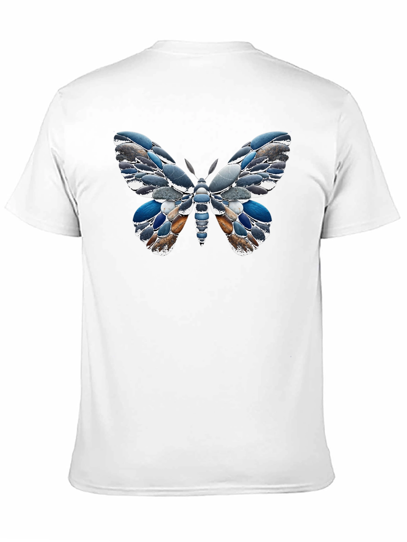 Stone Butterfly Graphic Tee - Unique Nature Design