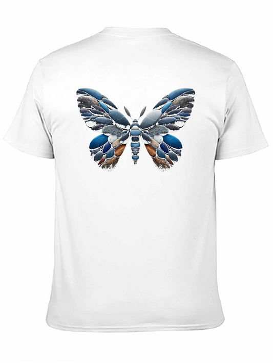 Stone Butterfly Graphic Tee - Unique Nature Design